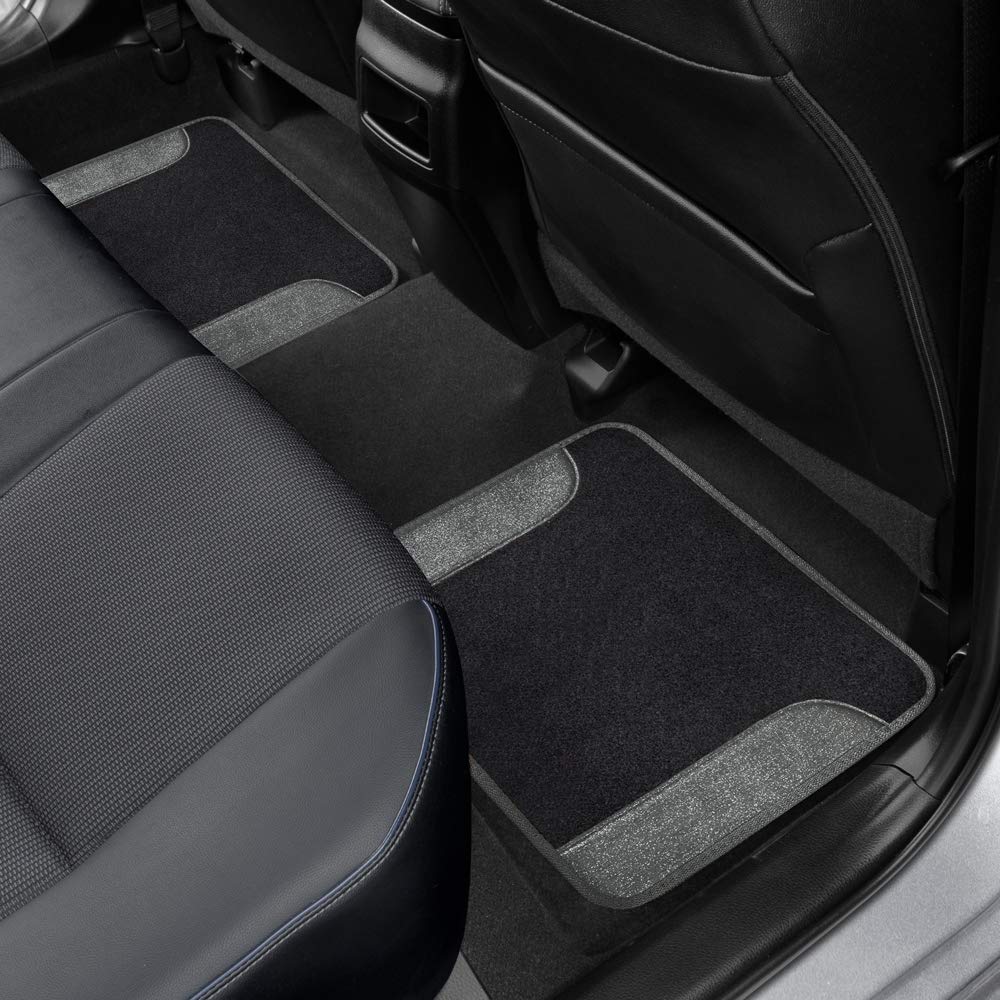 bdk-silver-glitter-carpet-car-floor-mats-two-tone-faux-leather-with-anti-slip-an image 7