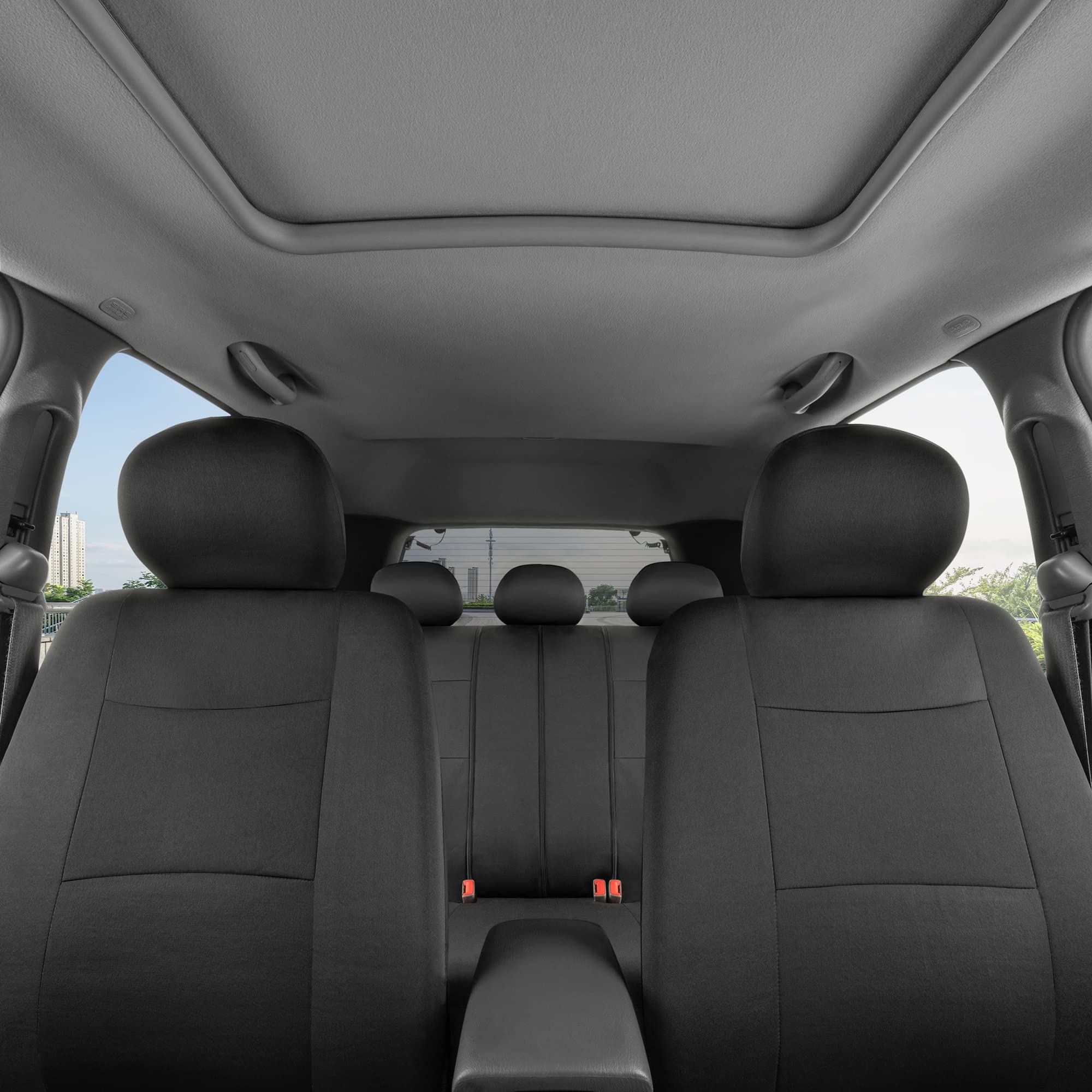 bdk-polypro-car-seat-covers-full-set-in-solid-black-front-and-rear-split-bench-i image 3