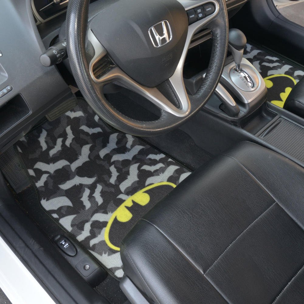 bdk-batman-carpet-floor-mats-wbmt-2301-4-piece-black-gray image 8