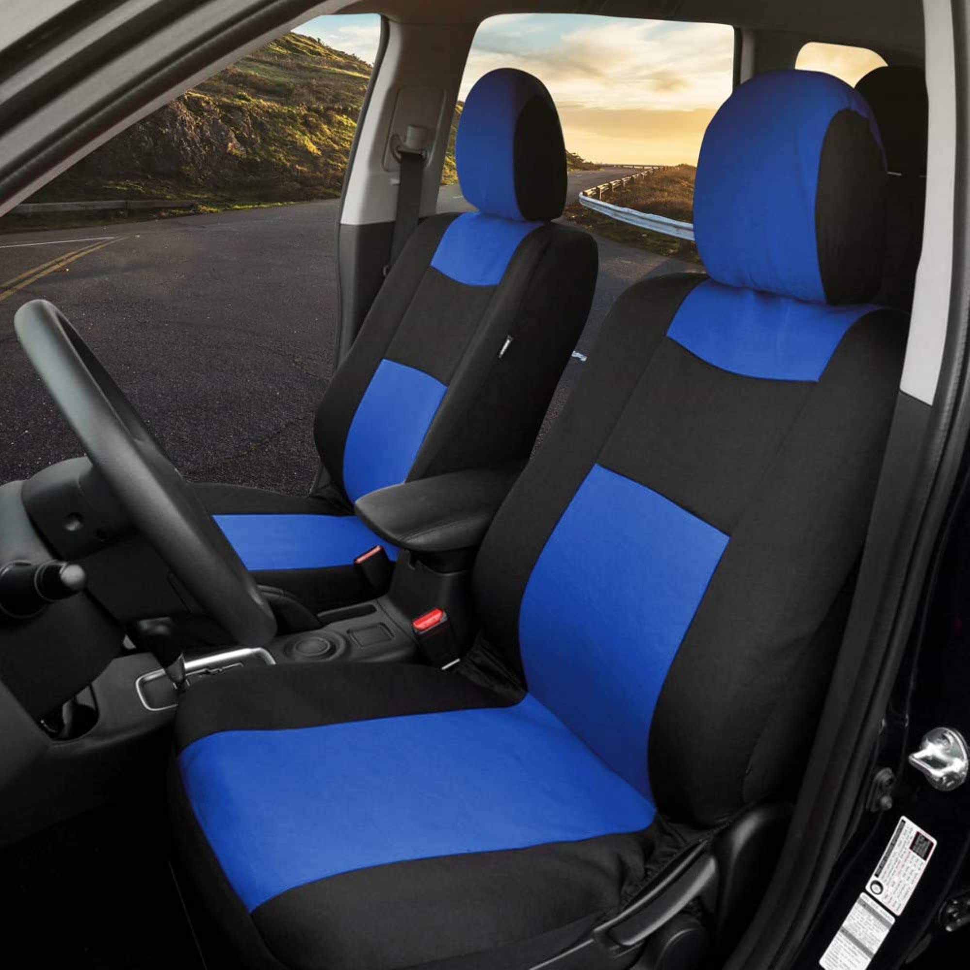 bdk-4-piece-carpet-floor-mats-with-polypro-seat-covers-steering-wheel-cover-comb image 2