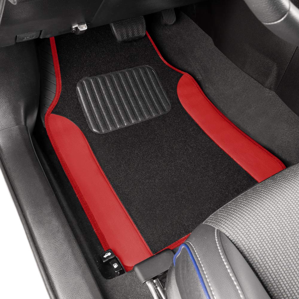 bdk-red-all-weather-heavy-duty-car-floor-mats-universal-fit-front-rear image 5