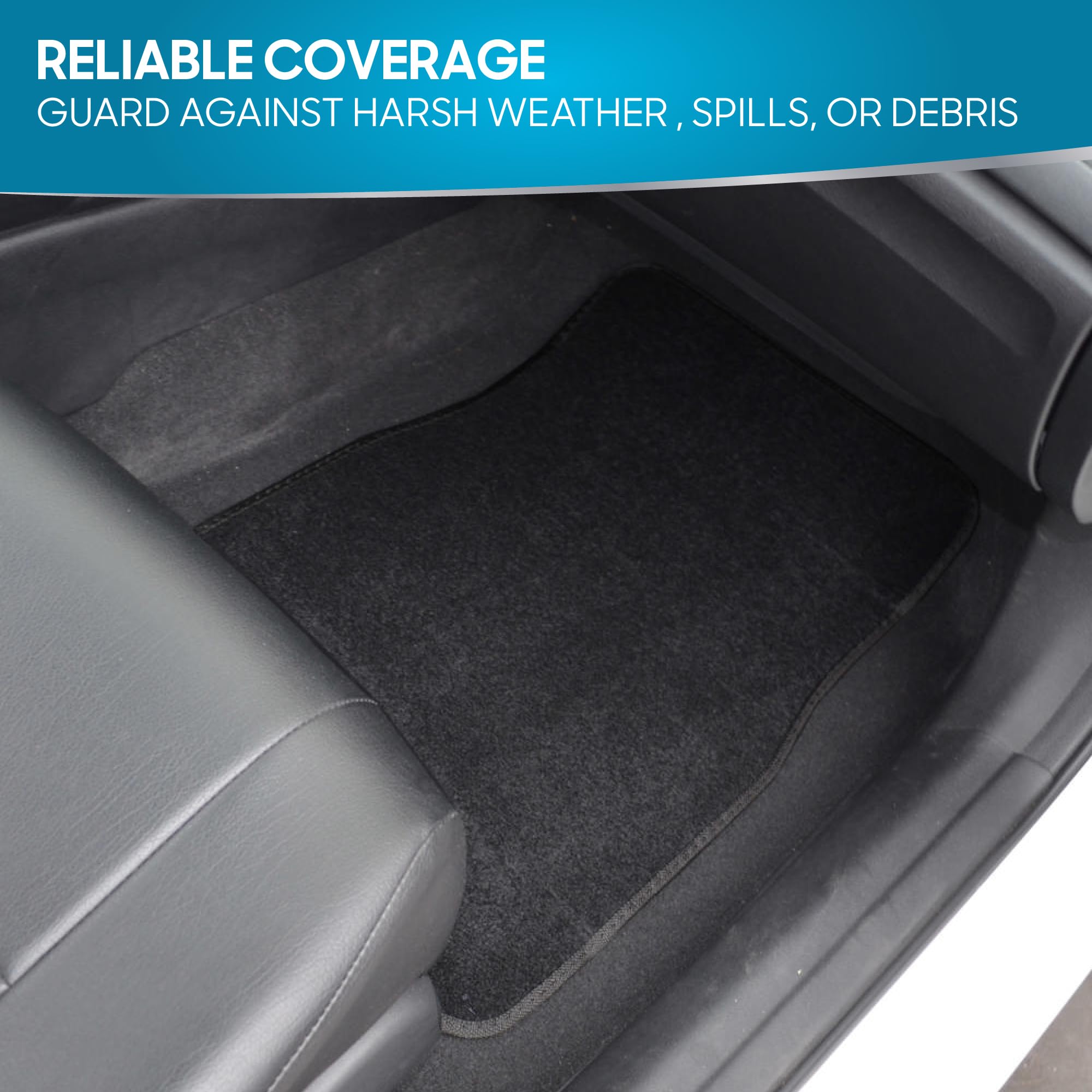bdk-classic-carpet-floor-mats-front-rear-4-piece-universal-fit-with-heel-pad-bla image 5