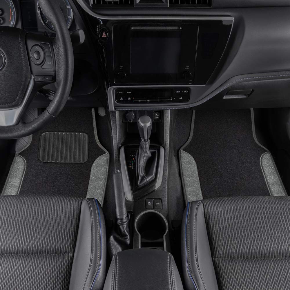 bdk-silver-glitter-carpet-car-floor-mats-two-tone-faux-leather-with-anti-slip-an image 6