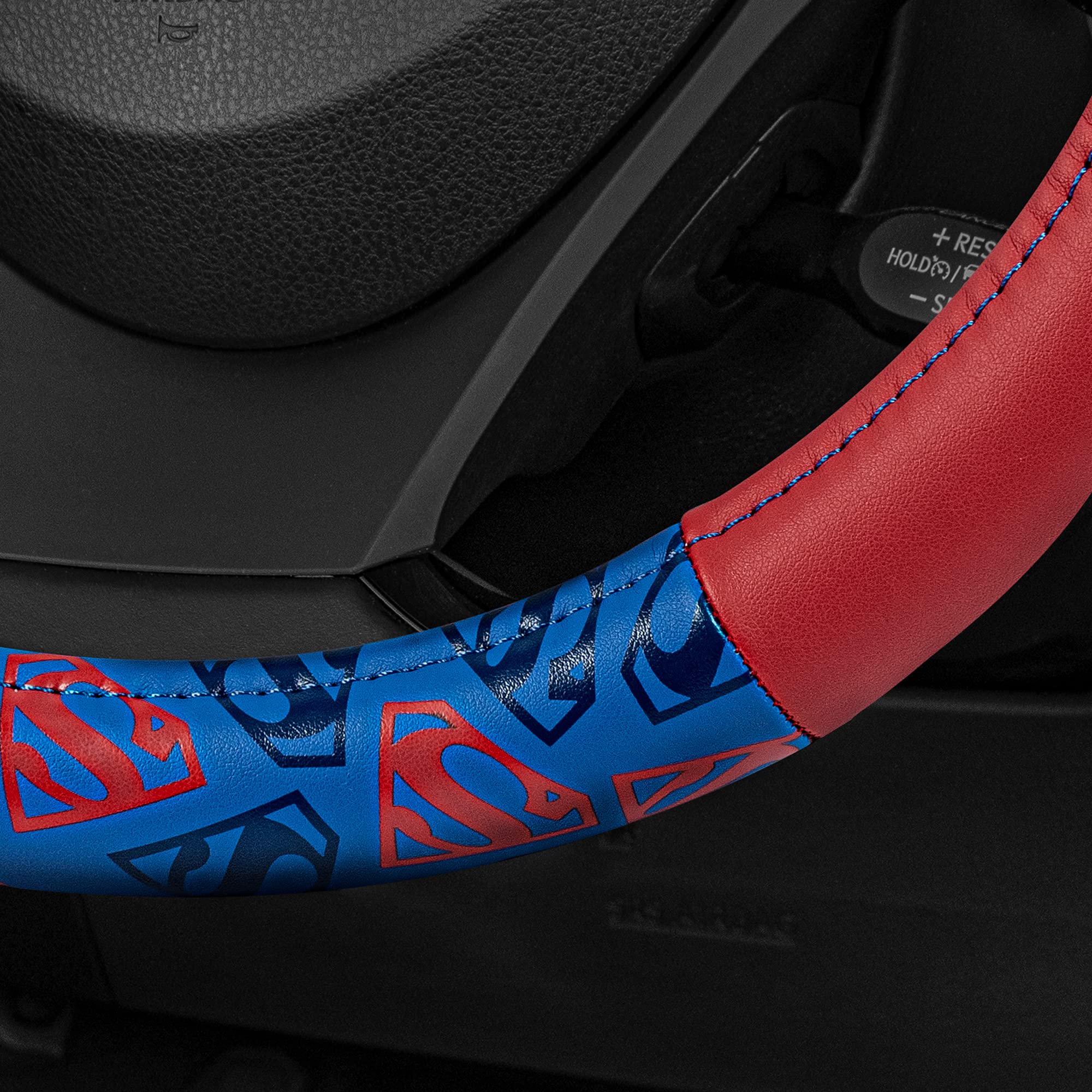 bdk-warner-bros-dc-comics-superman-steering-wheel-cover-ergonomic-grip-universal image 7