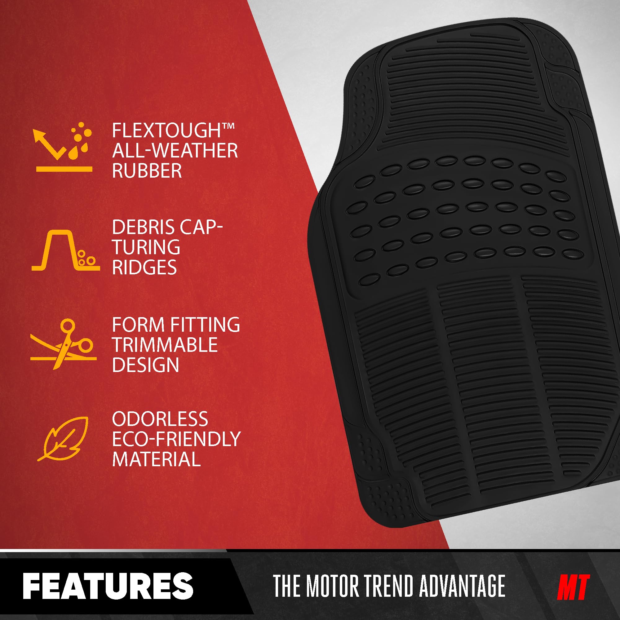 bdk-proliner-original-heavy-duty-4-piece-rubber-floor-mats-front-rear-3rd-row-un image 5
