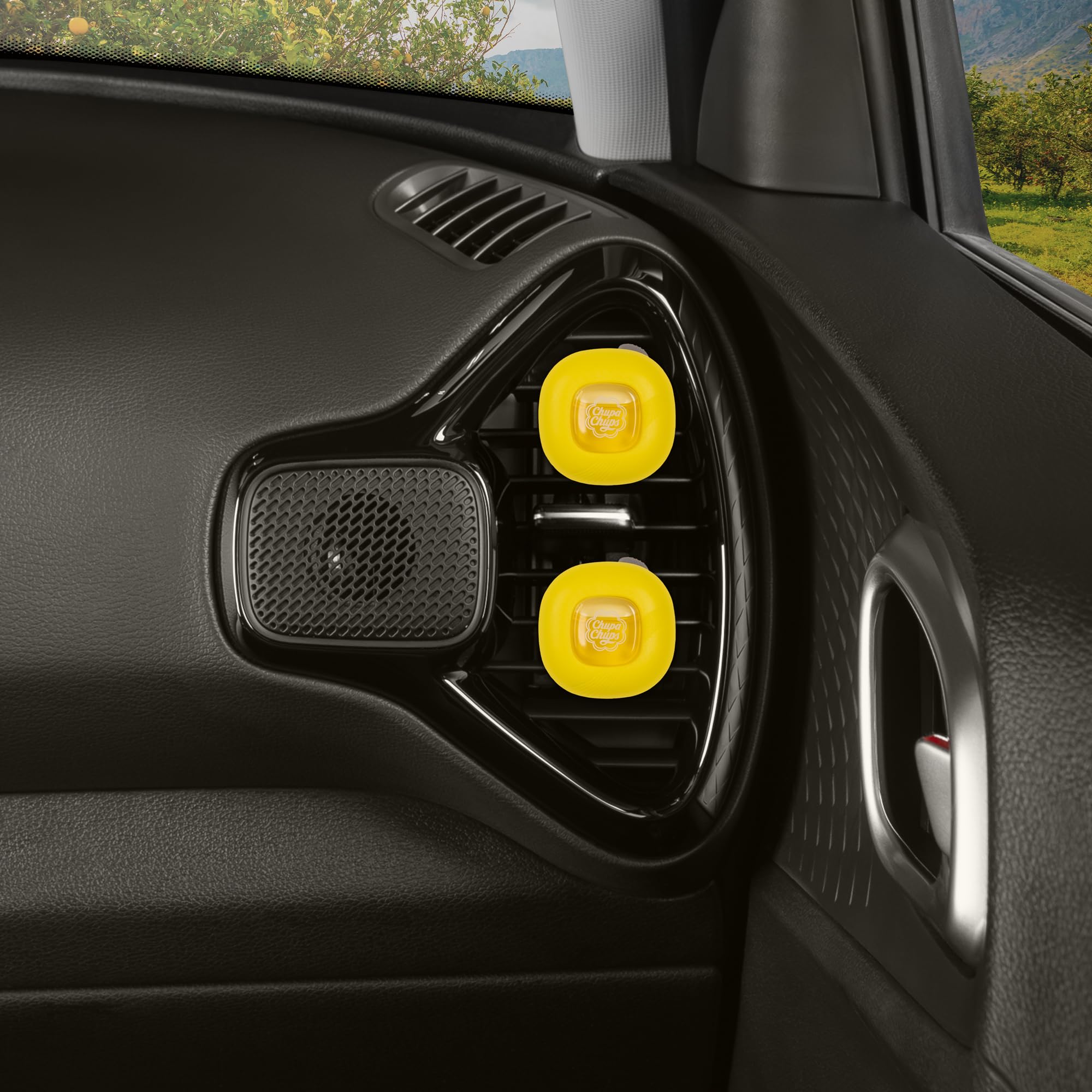 chupa-chups-car-air-freshener-lemon-twist-2-pack-4pcs-total image 3