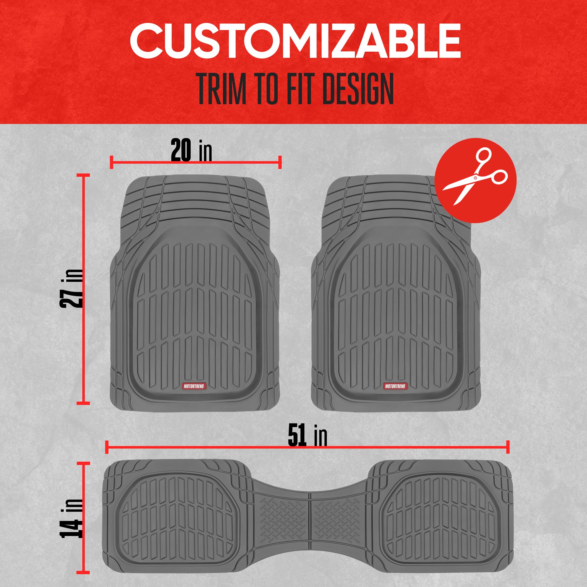 motor-trend-bdk-heavy-duty-gray-rubber-car-mats-3-piece-full-set image 8