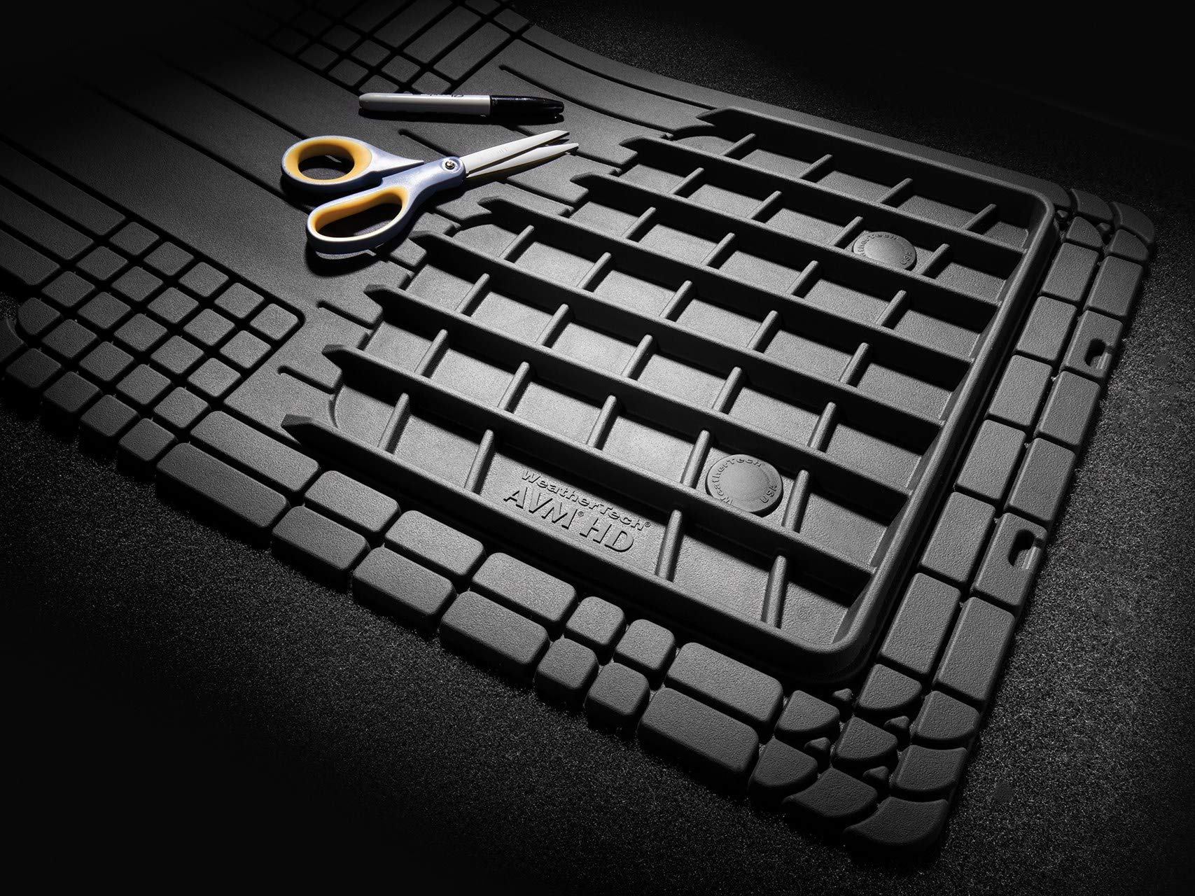 weathertech-avm-hd-trim-to-fit-heavy-duty-floor-mats-11avmsbhd-front-rear-black image 2
