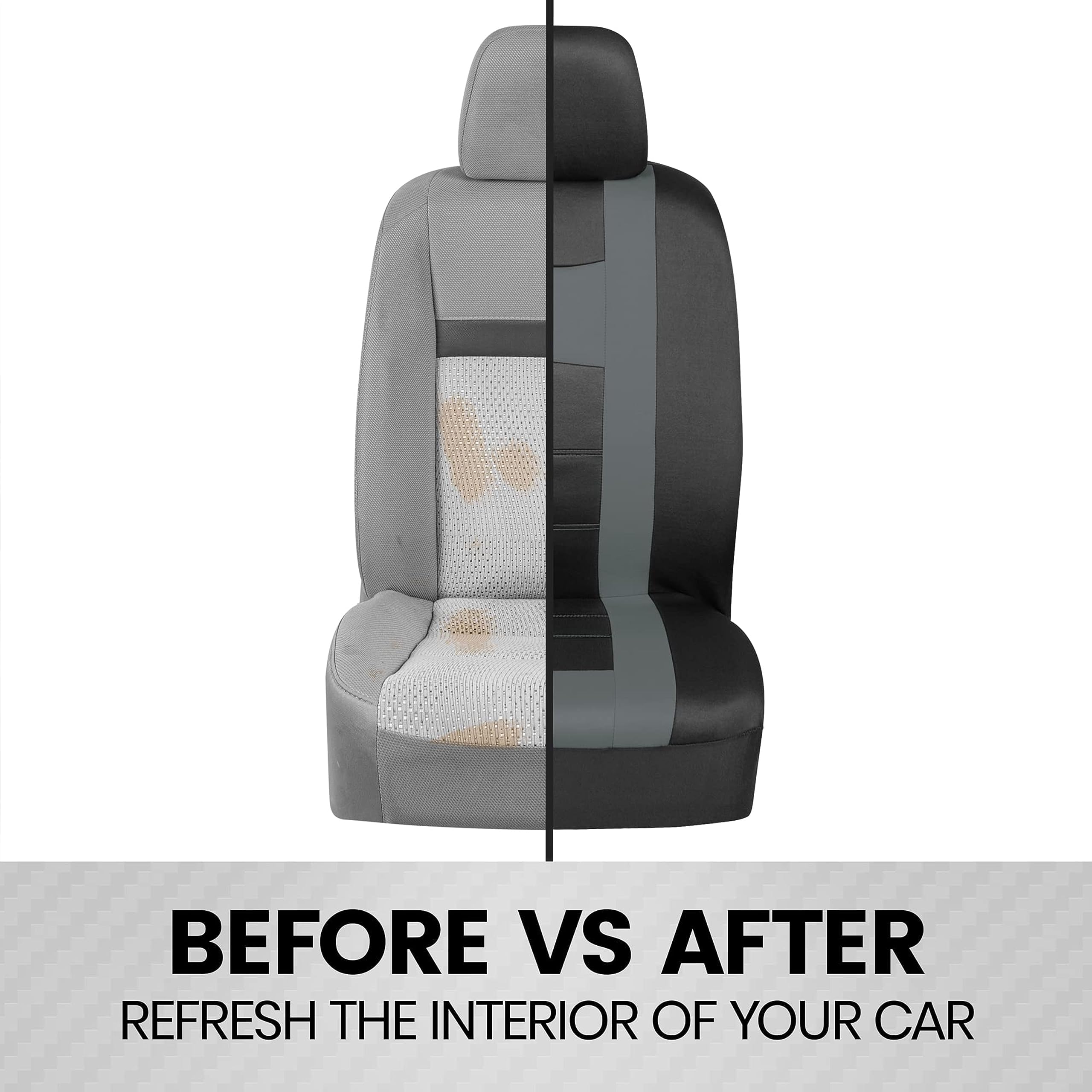 bdk-carxs-universal-fit-2-tone-light-gray-car-seat-covers-full-set-for-most-cars image 6