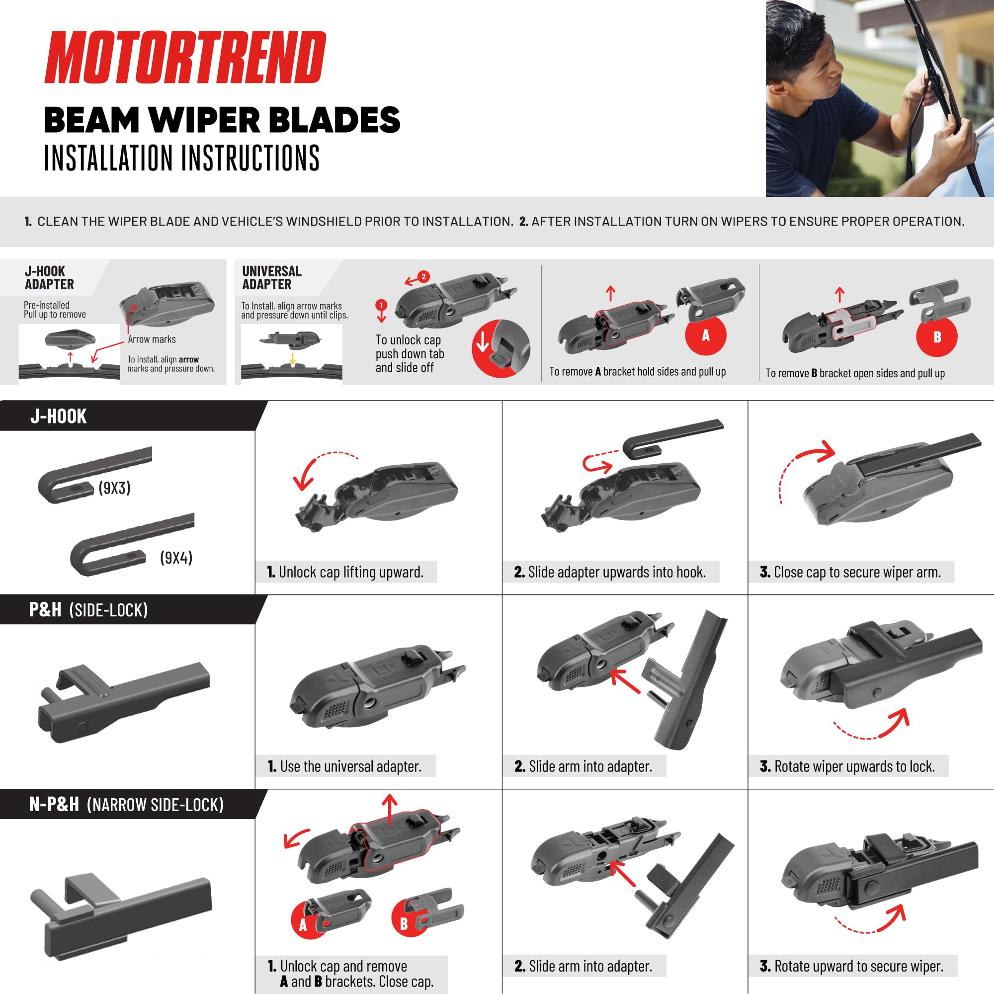 motor-trend-flexblade-premium-wiper-blades-2-pack-18-18-advanced-beam-design-qui image 3