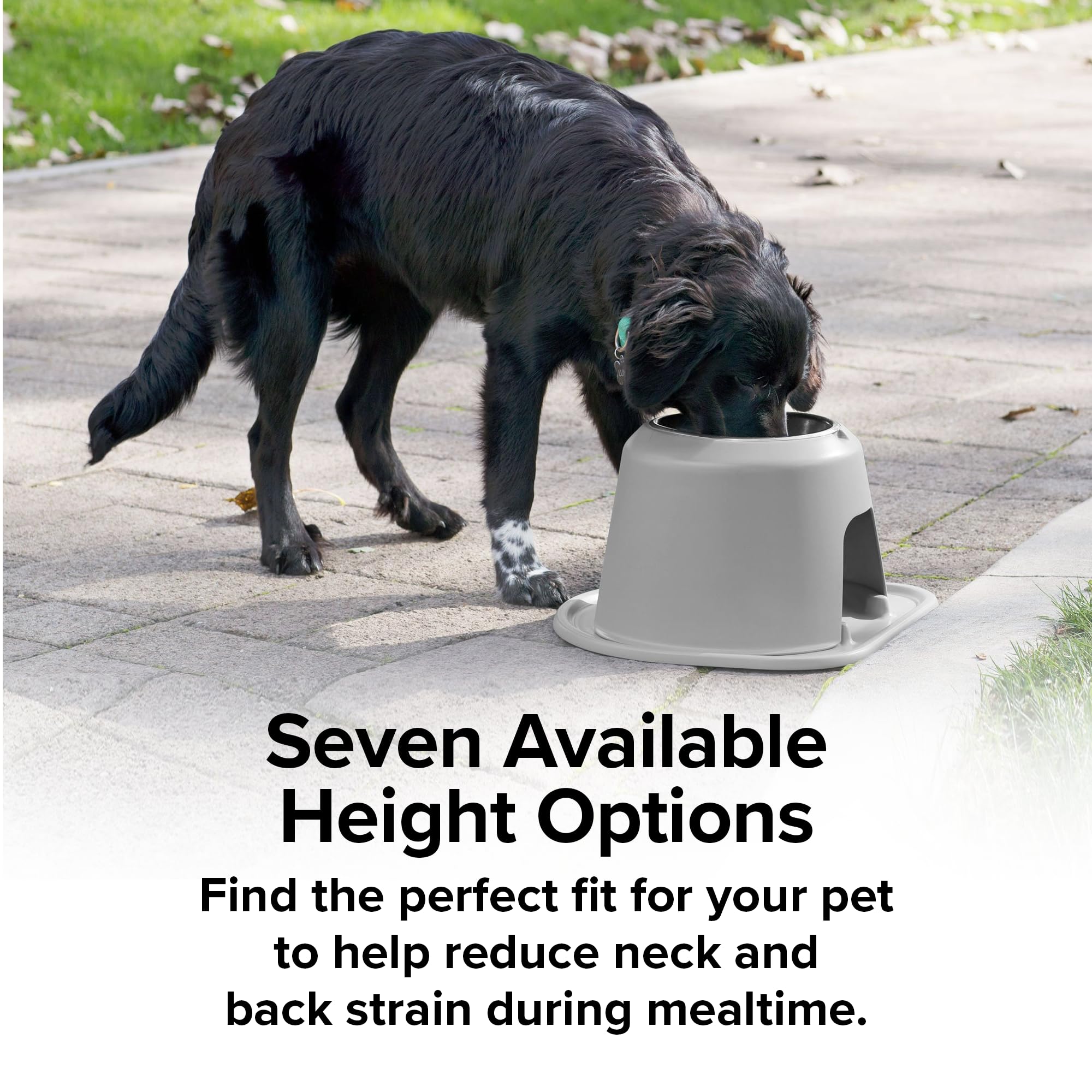 weathertech-single-high-pet-feeding-system-with-plastic-bowl-dark-grey-3-stand image 7