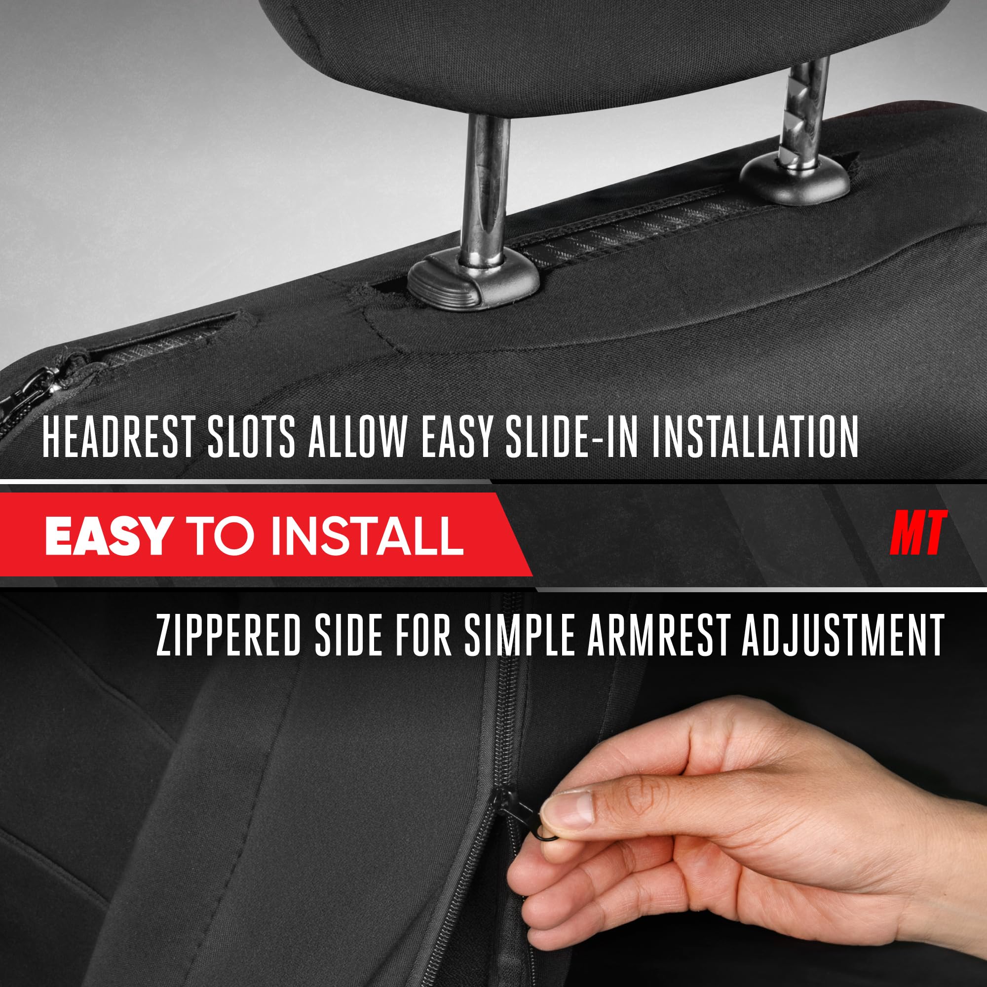 motor-trend-neoprene-advantage-waterproof-front-seat-covers-universal-fit-black image 8