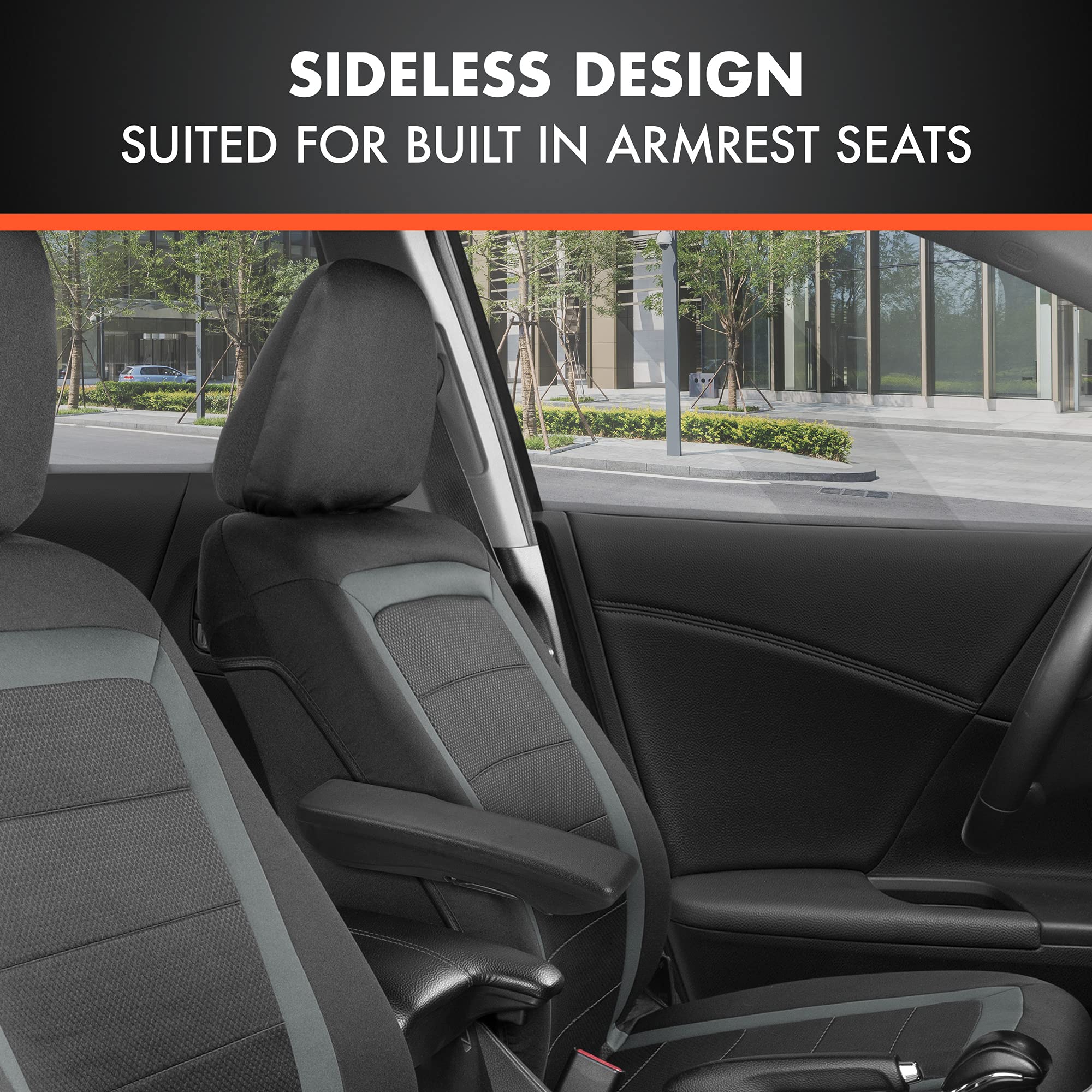 bdk-carxs-freshmesh-car-seat-covers-for-front-seats-gray-mesh-with-sideless-desi image 5