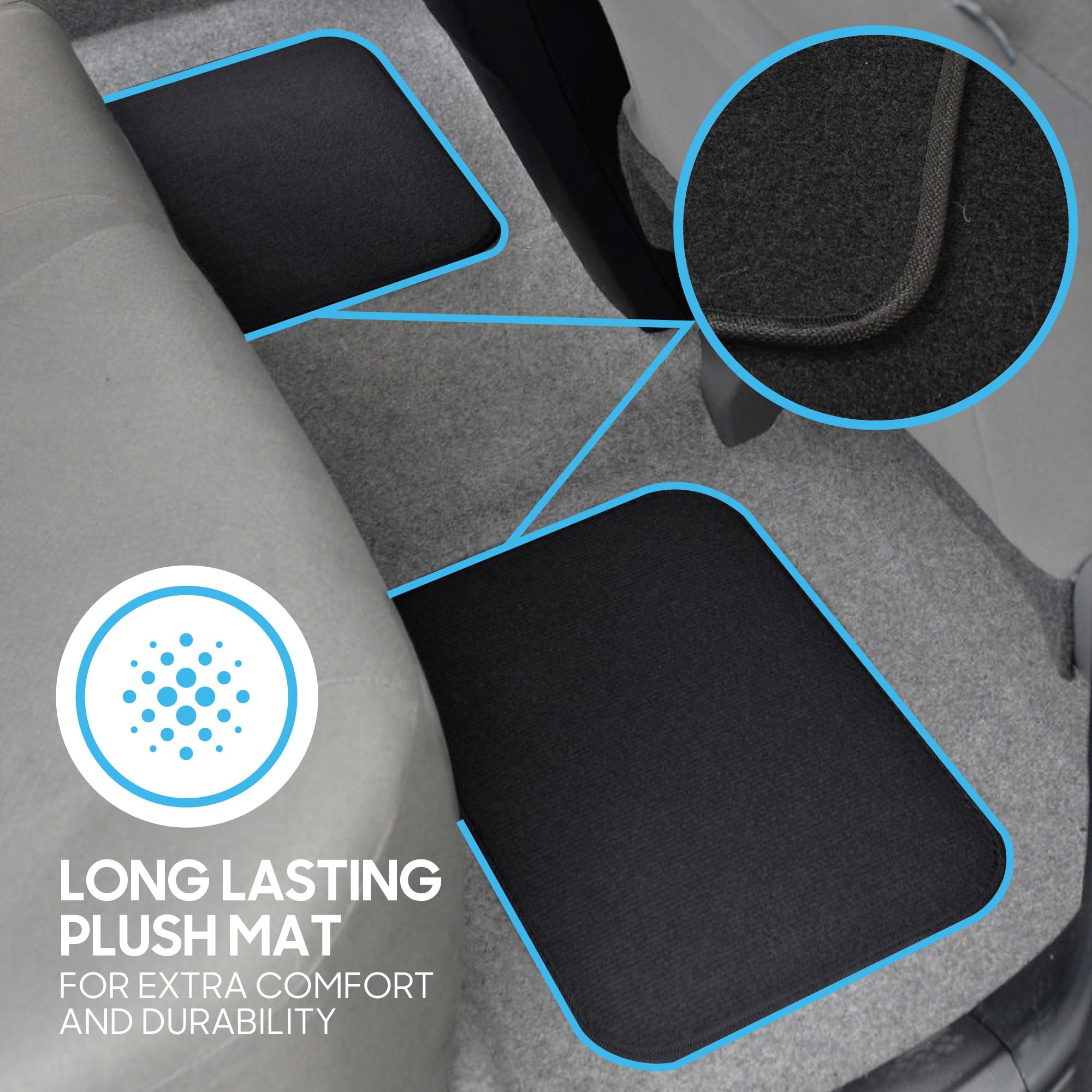 bdk-classic-carpet-floor-mats-front-rear-4-piece-universal-fit-with-heel-pad-bla image 7