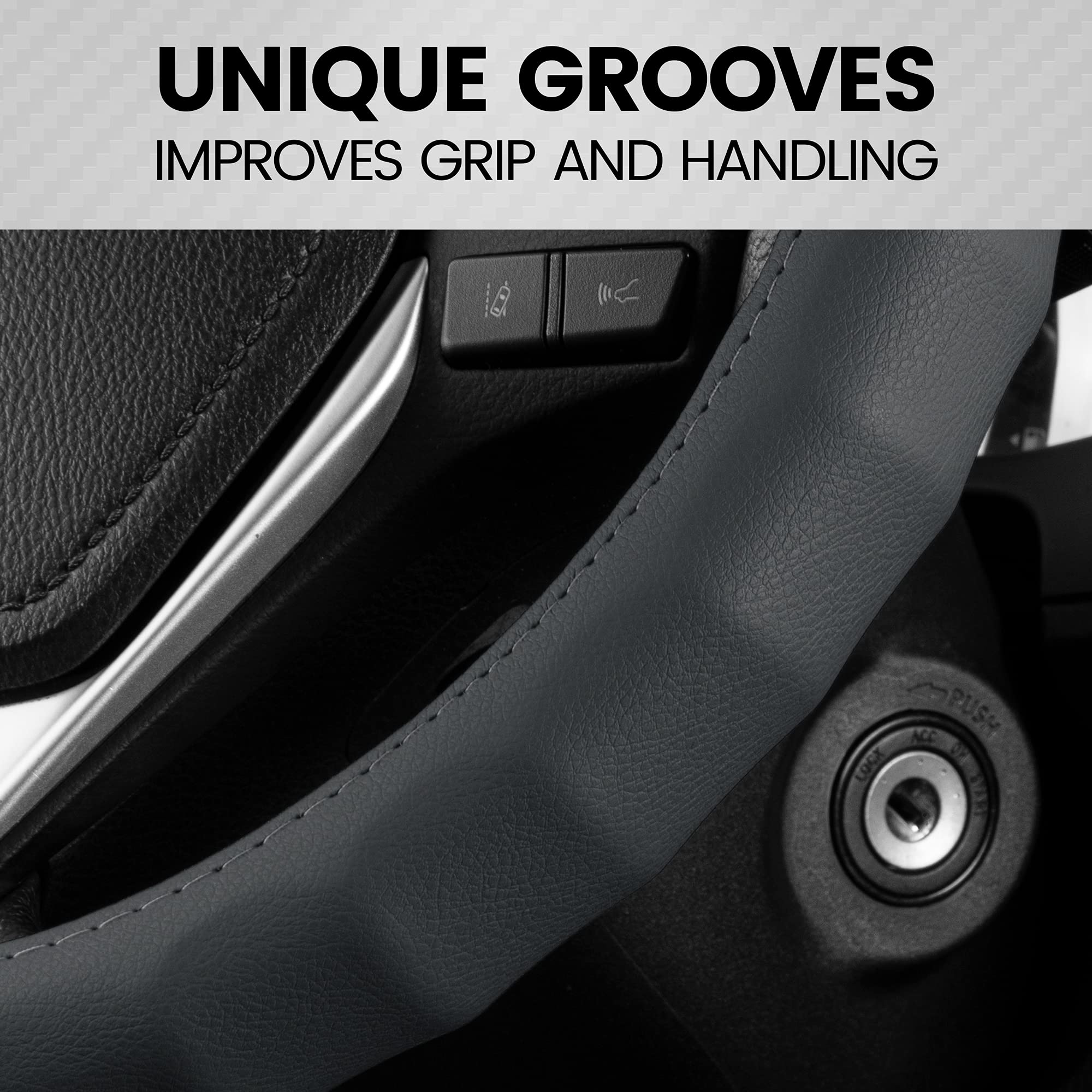 bdk-genuine-leather-steering-wheel-cover-13-5-14-5-inch-gray image 5