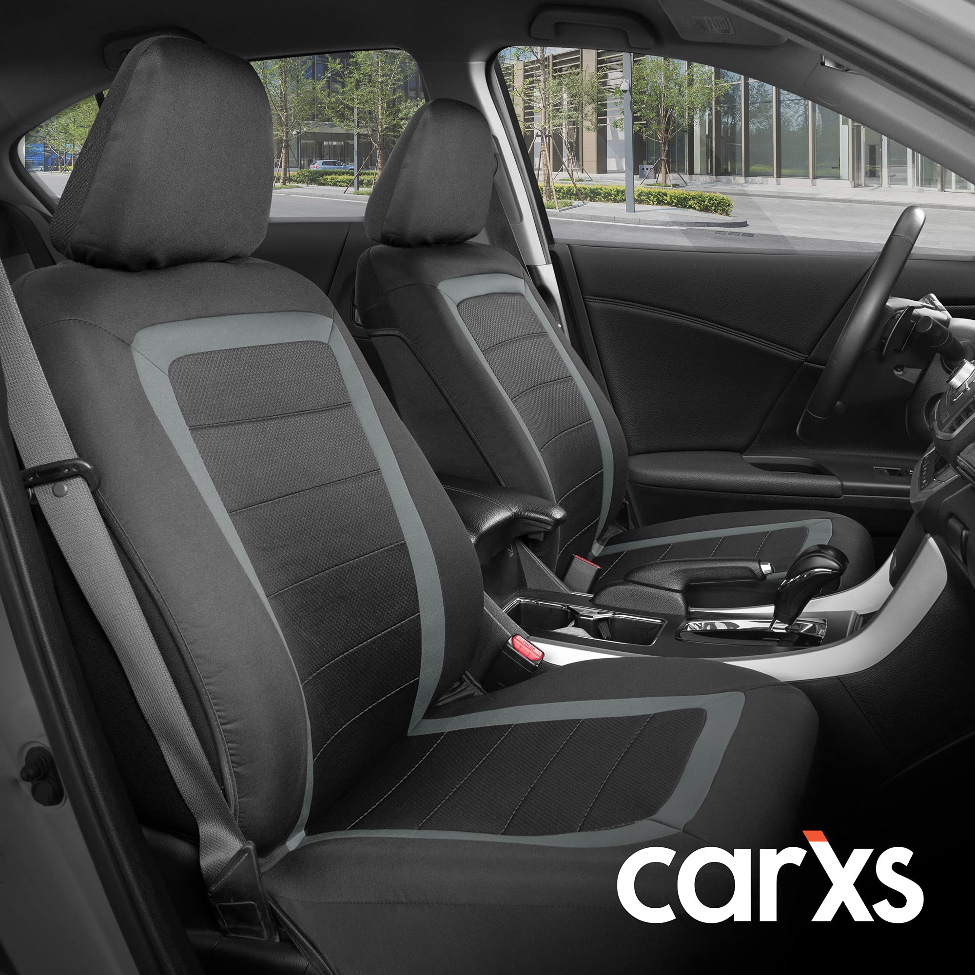 bdk-carxs-freshmesh-car-seat-covers-for-front-seats-gray-mesh-with-sideless-desi image 3
