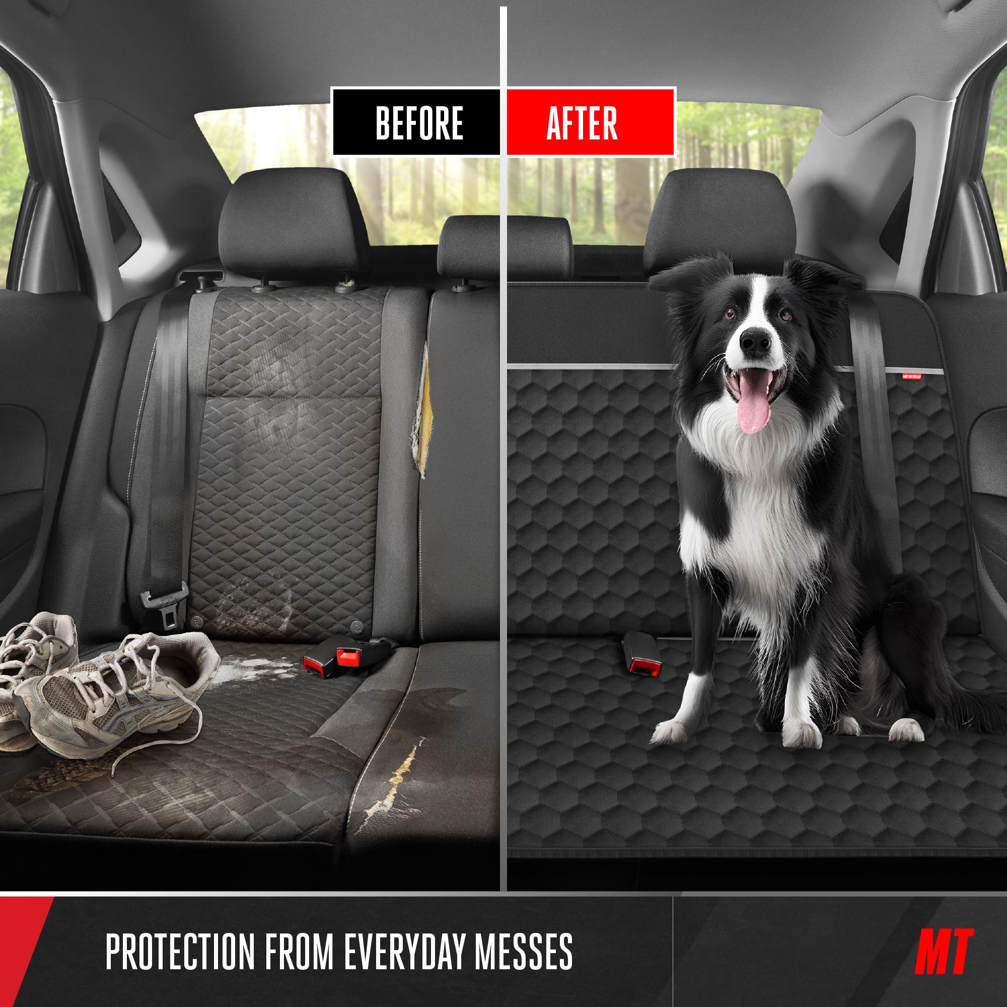 motor-trend-dog-car-seat-cover-for-back-seat-waterproof-non-slip-scratch-resista image 3