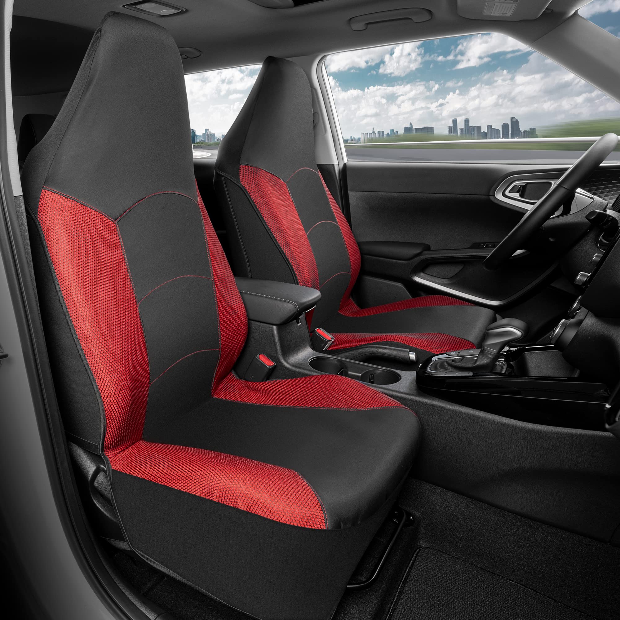 motor-trend-mesh-red-front-seat-covers-universal-high-back-fits-vehicles-with-in image 3