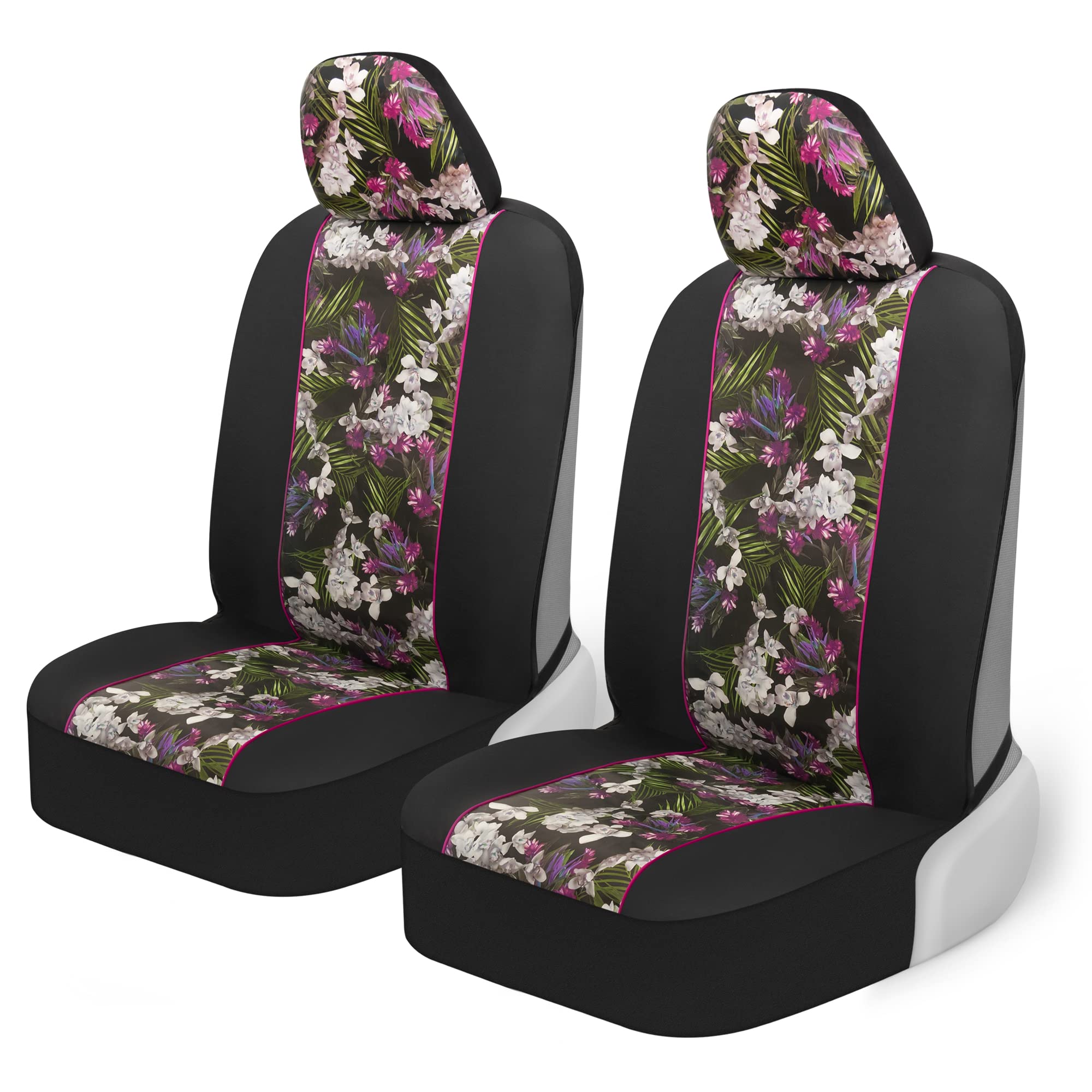 bdk-red-cherry-front-seat-covers-2-pack-classic-print-sideless-design-for-airbag image 7