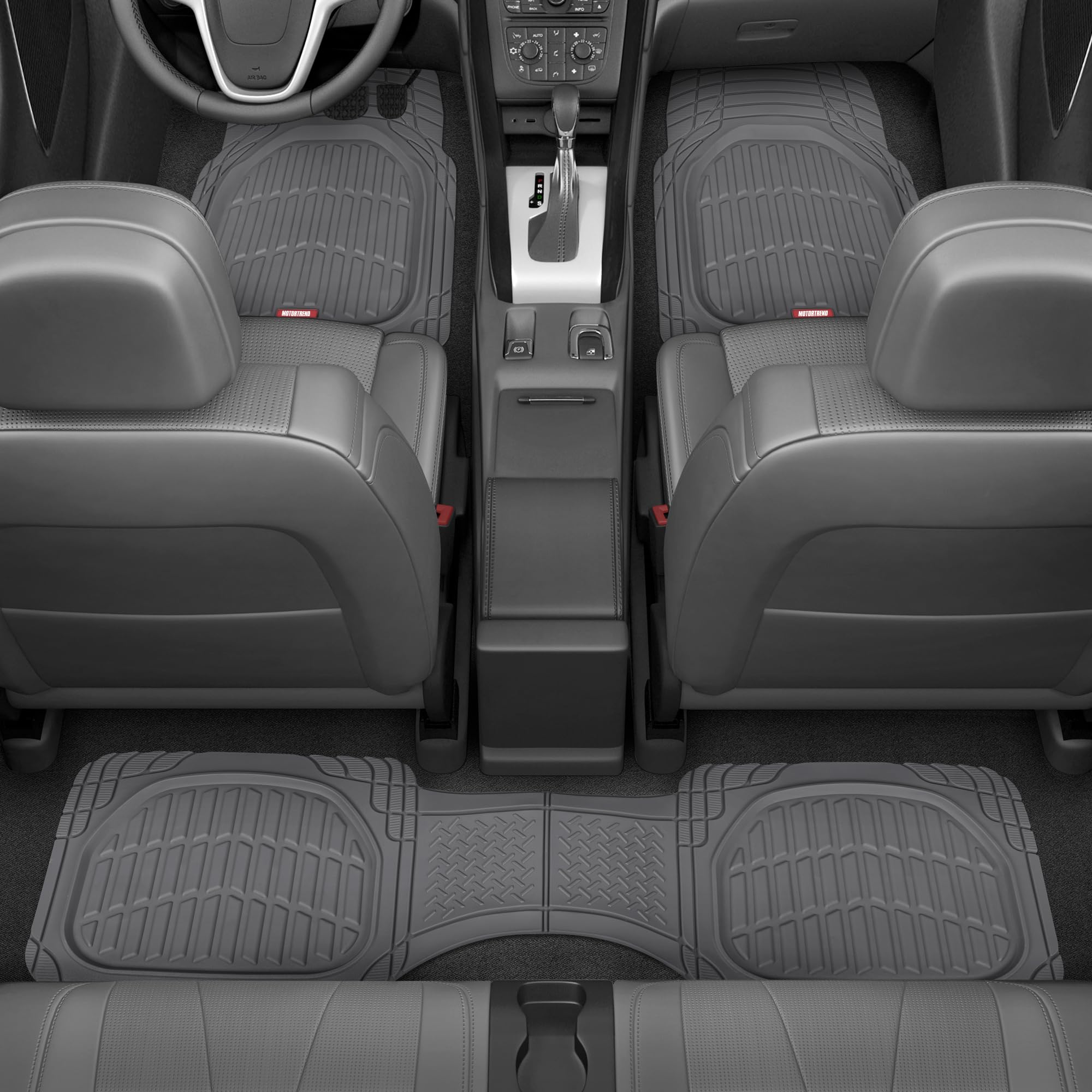 motor-trend-bdk-heavy-duty-gray-rubber-car-mats-3-piece-full-set image 2