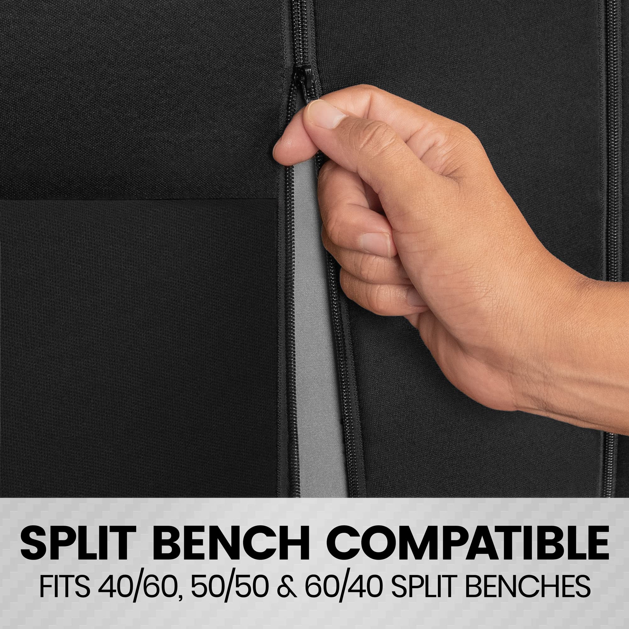 bdk-polypro-car-seat-covers-full-set-in-solid-black-front-and-rear-split-bench-i image 6