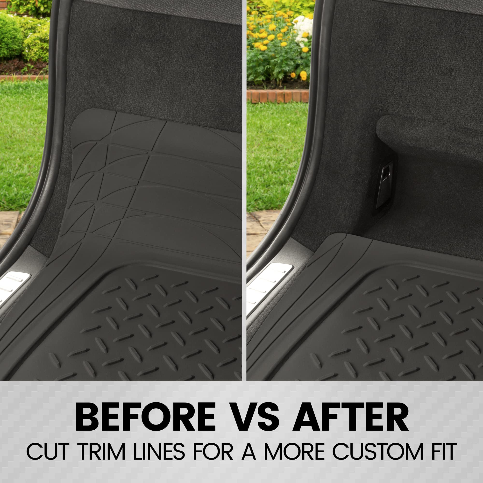 bdk-all-weather-trim-to-fit-cargo-mat-liner-heavy-duty-rubber-trunk-protector-46 image 6