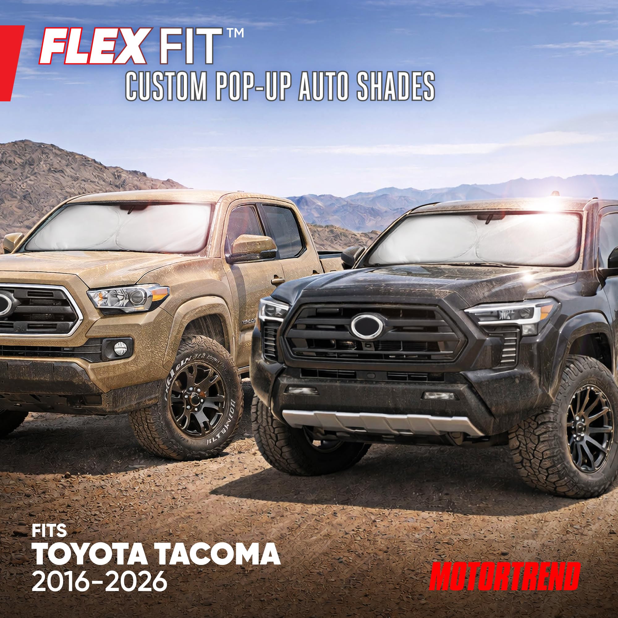 motor-trend-custom-fit-toyota-tacoma-sun-shade-2016-2026 image 2