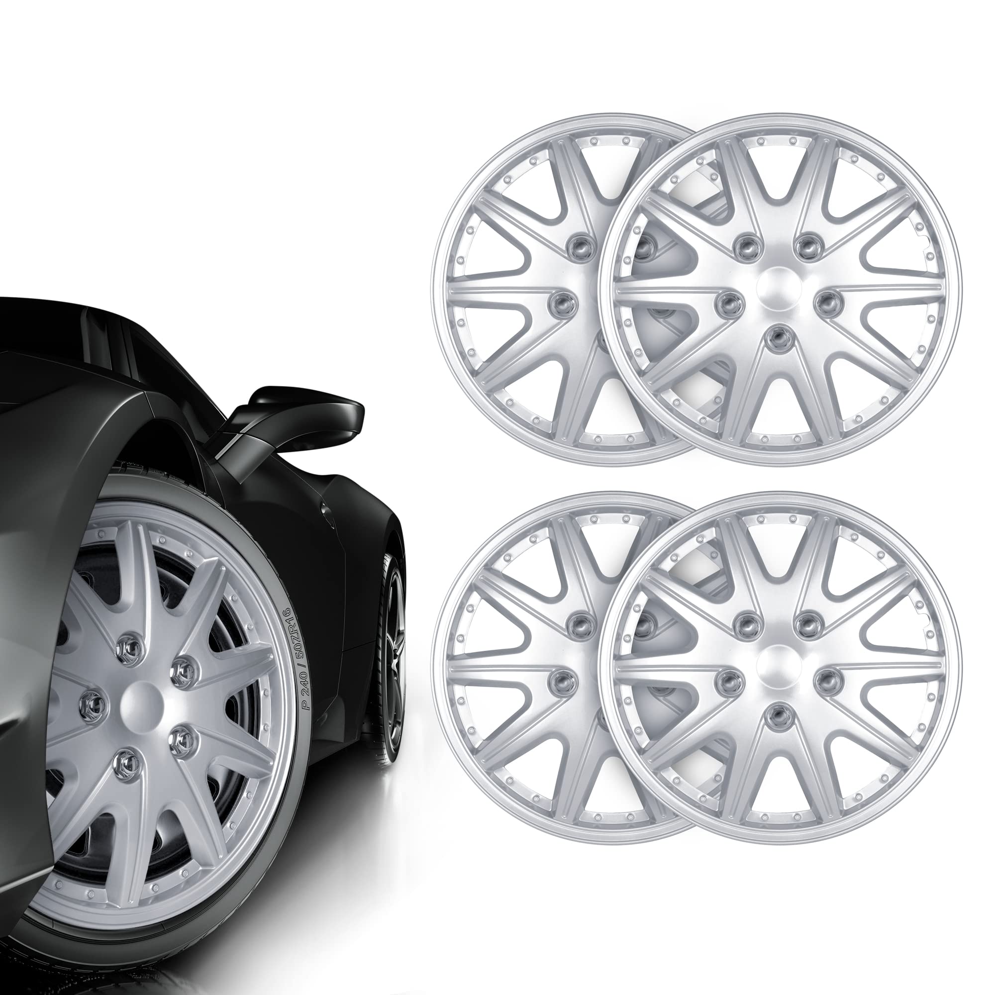 bdk-hc927-silver-15-hubcaps-wheel-covers-4-pack-corrosion-free-abs-with-snap-on- image 2