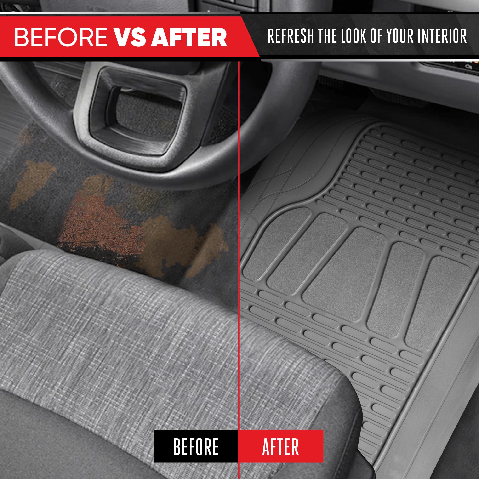 bdk-motor-trend-wingrunner-rubber-rear-floor-mat-liner-universal-all-weather-pro image 8