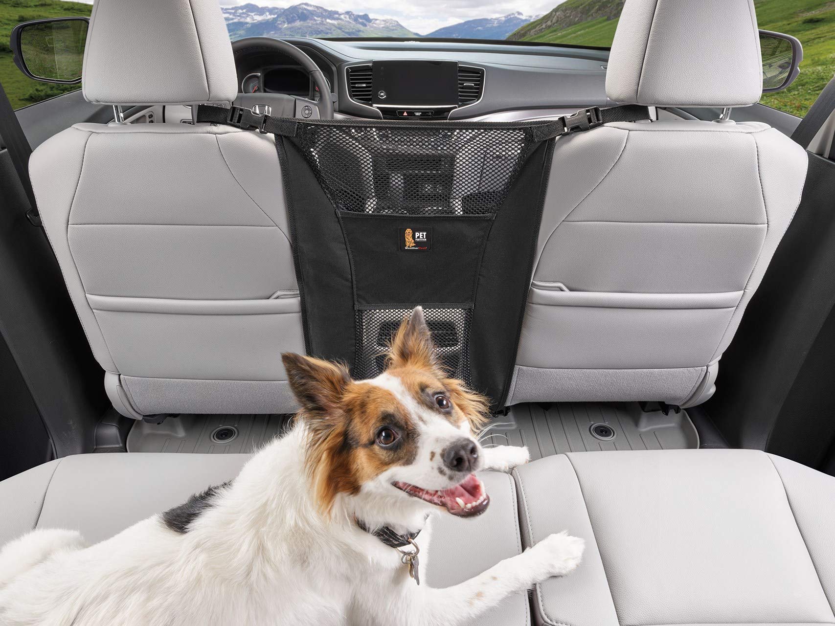 weathertech-pet-partition-universal-heavy-duty-mesh-backseat-dog-barrier-for-car image 2