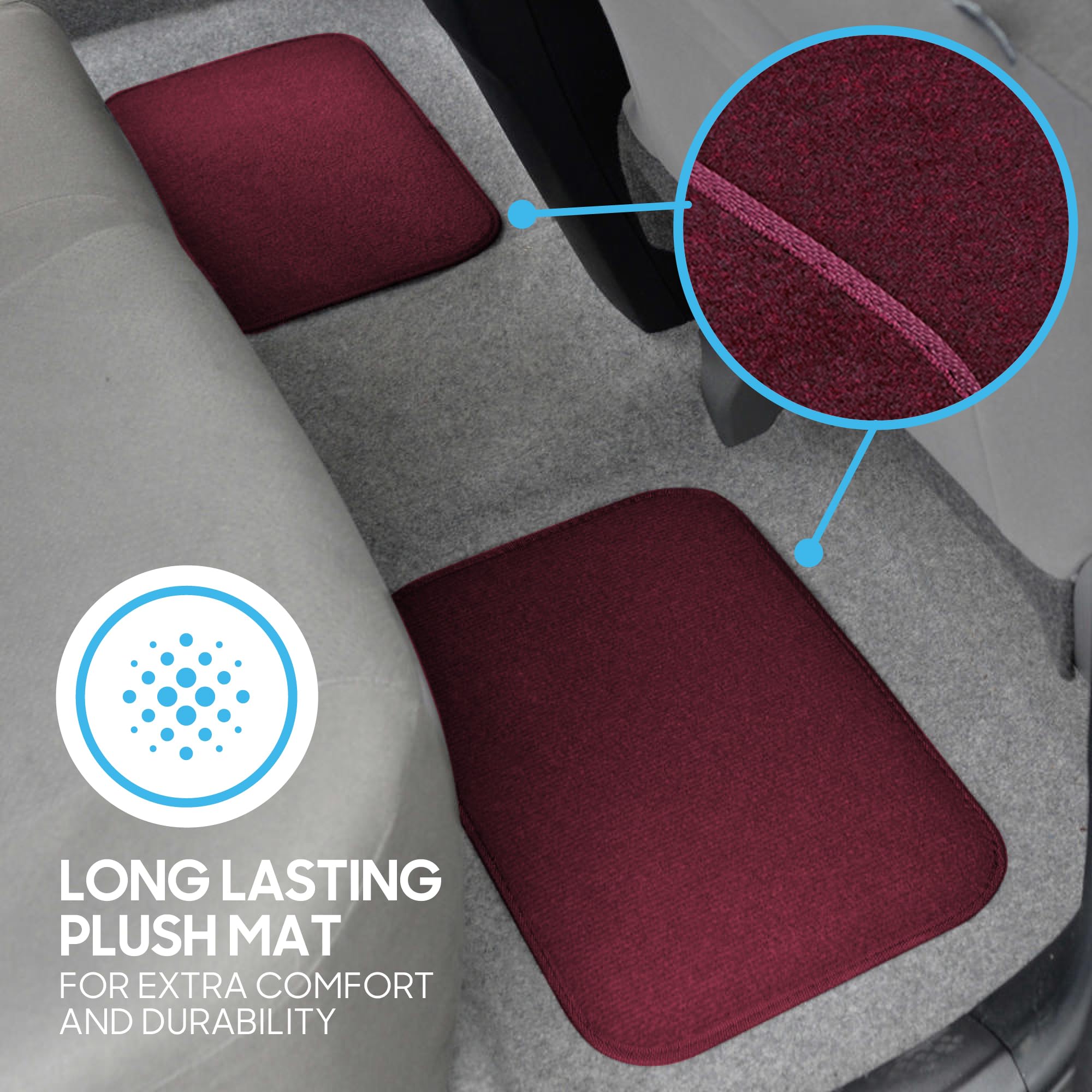 bdk-mt-100-burgundy-red-carpeted-4-piece-universal-fit-car-floor-mats-with-vinyl image 6