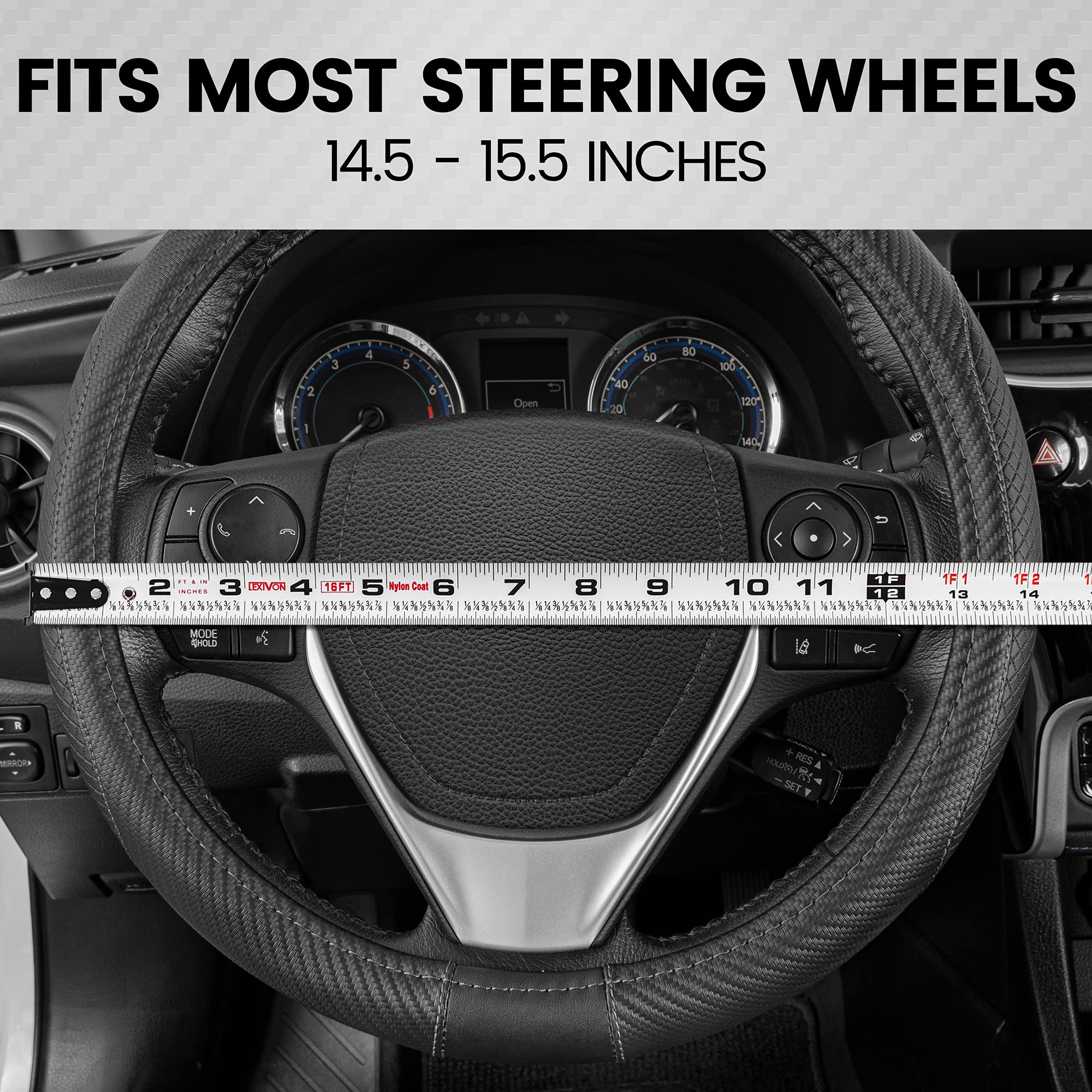 bdk-griptech-stitched-diamond-steering-wheel-cover-standard-15-inch-black-non-sl image 6