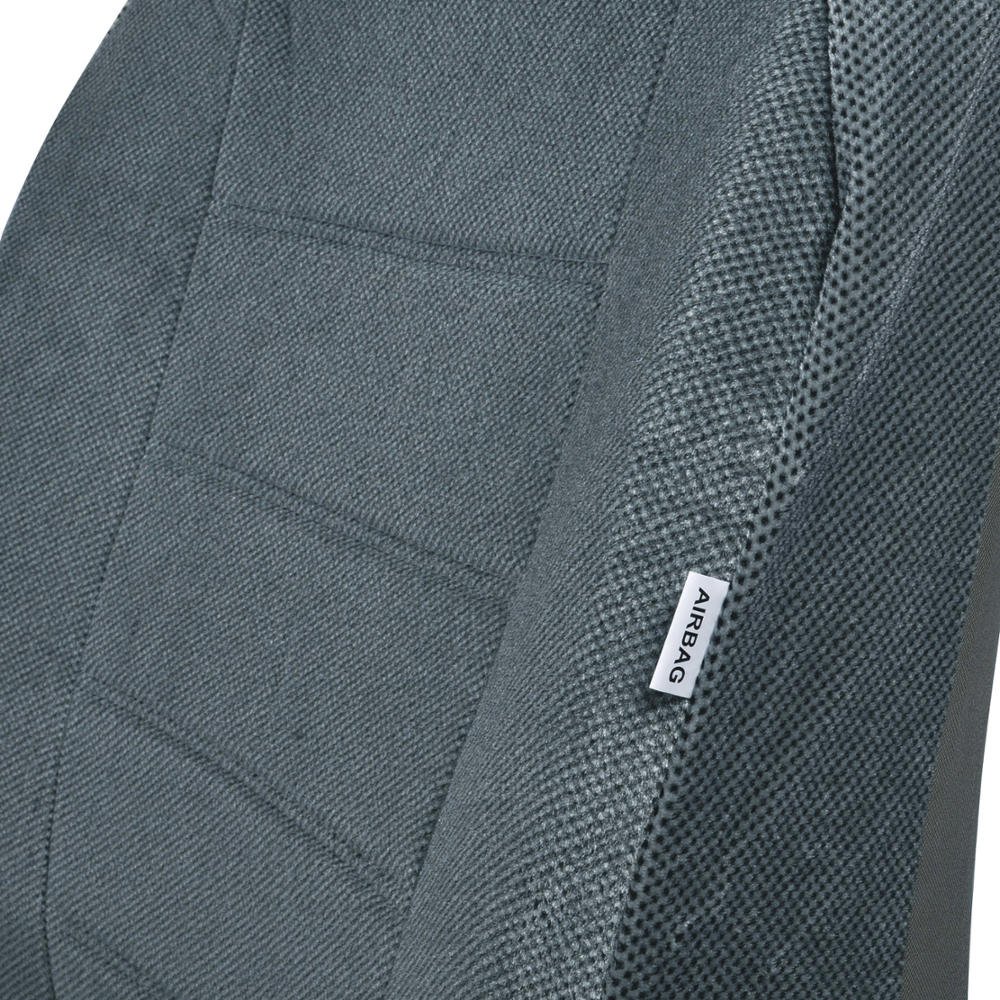 bdk-charcoal-dotted-cloth-regal-style-2-piece-premium-high-back-auto-seat-covers image 8