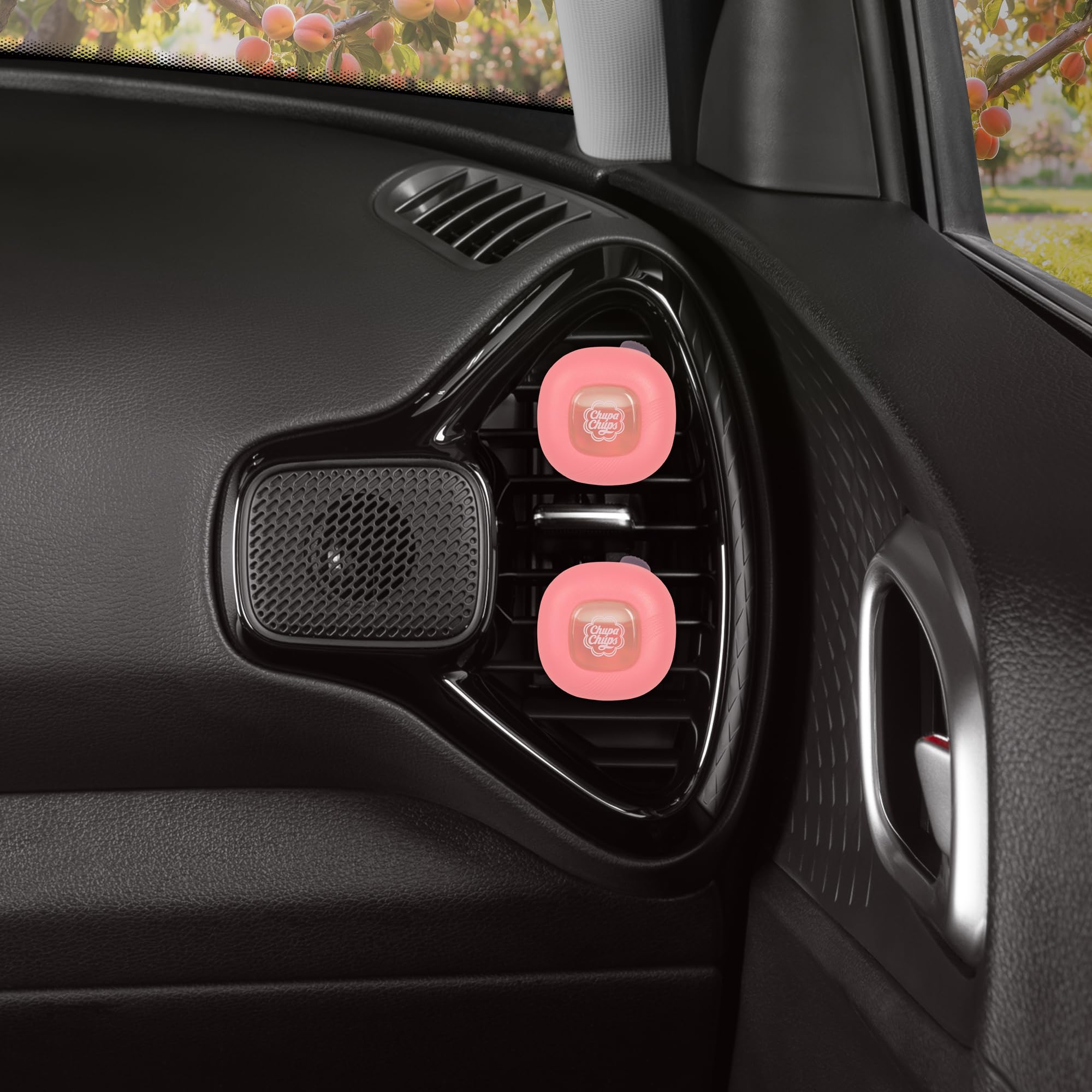 bdk-chupa-chups-car-air-freshener-rosy-peach-40-day-lasting-vent-clip image 3