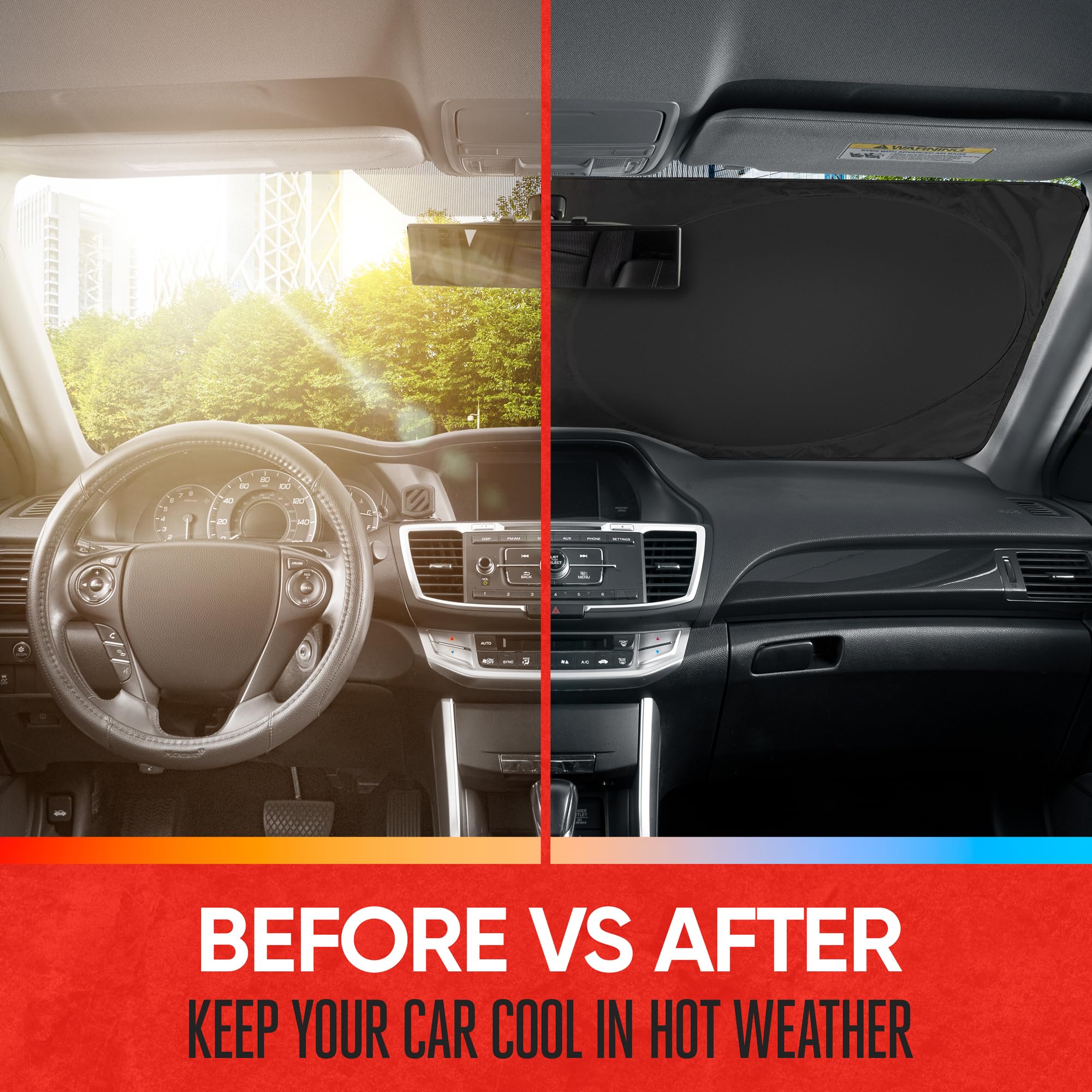bdk-jumbo-windshield-sun-shade-63-x-35-5-pop-up-reflective-uv-protector-for-car- image 7