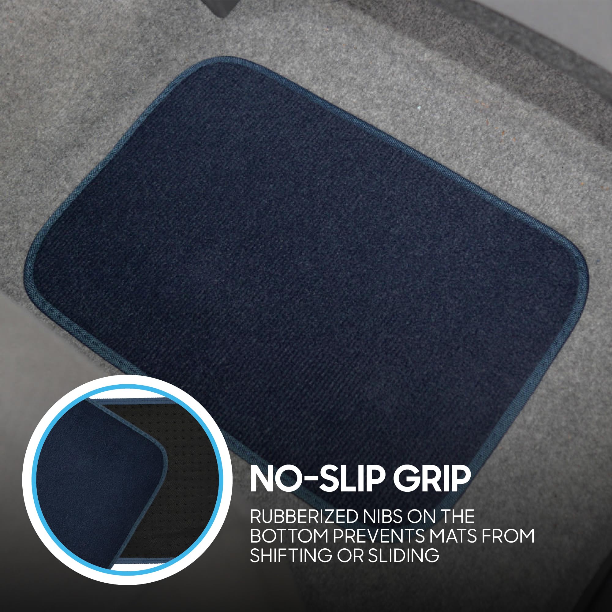 bdk-premium-blue-carpet-floor-mats-for-cars-universal-fit-4-piece-set-with-vinyl image 5
