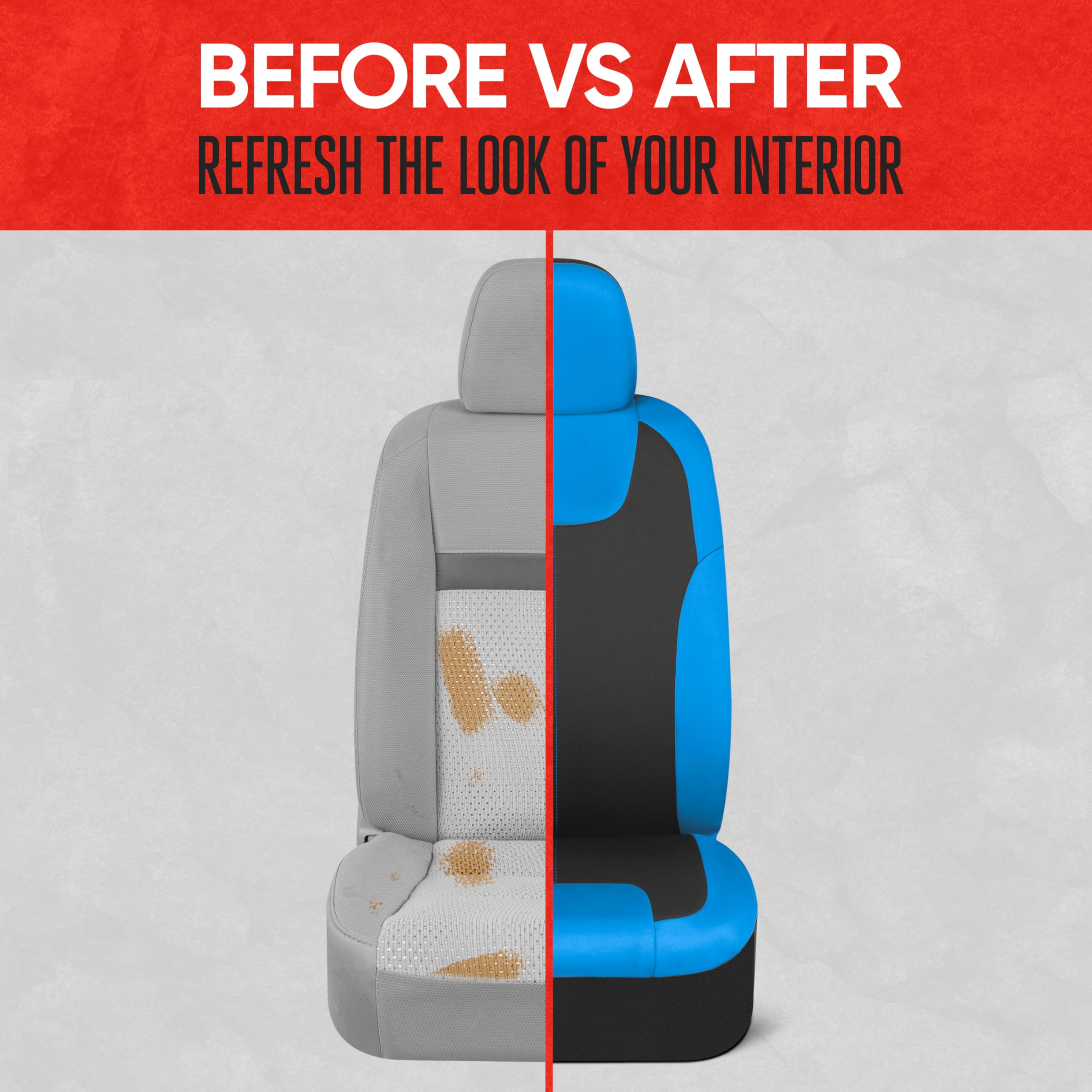 motor-trend-blue-black-waterproof-neoprene-front-seat-covers-set-of-2-with-remov image 5