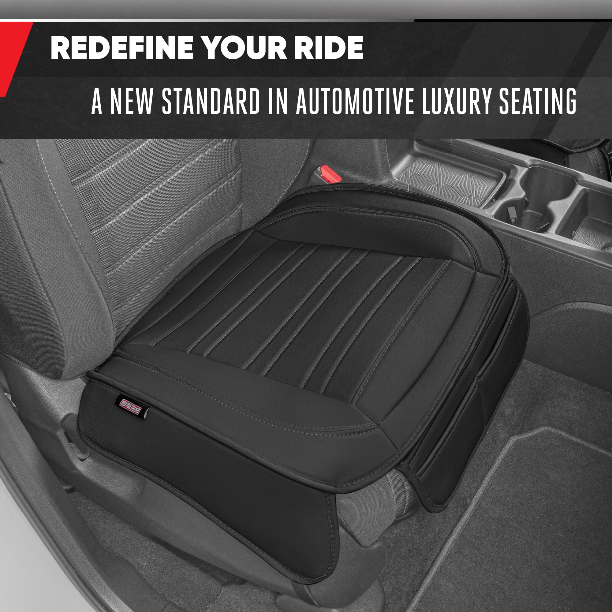 motor-trend-faux-leather-padded-bottom-seat-covers-with-storage-pockets-2-pack-b image 3