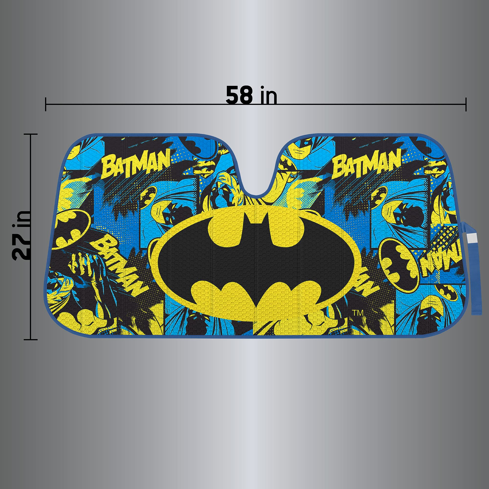 bdk-classic-batman-front-windshield-sun-shade-accordion-folding-58-x-27-inch image 8