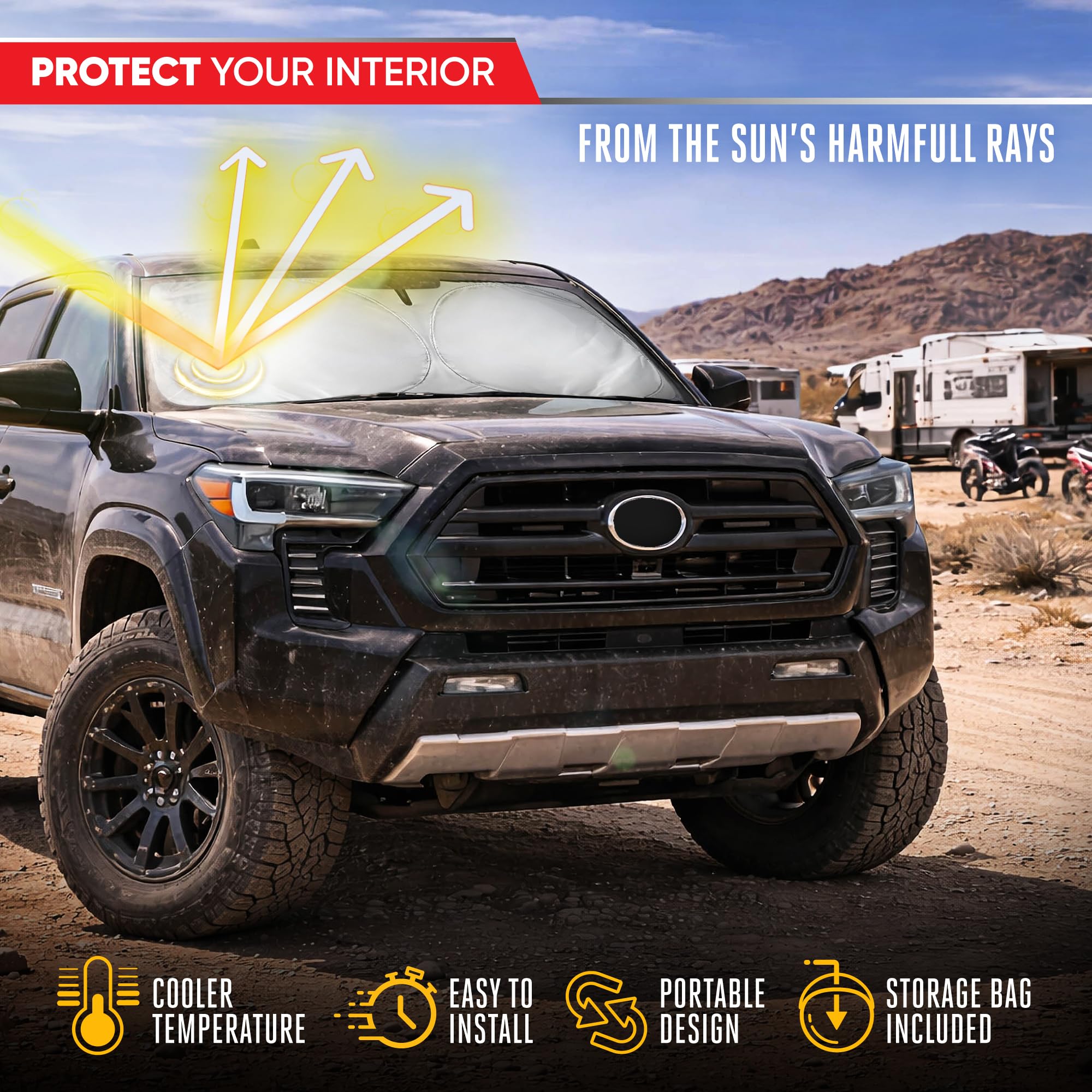 motor-trend-custom-fit-toyota-tacoma-sun-shade-2016-2026 image 3
