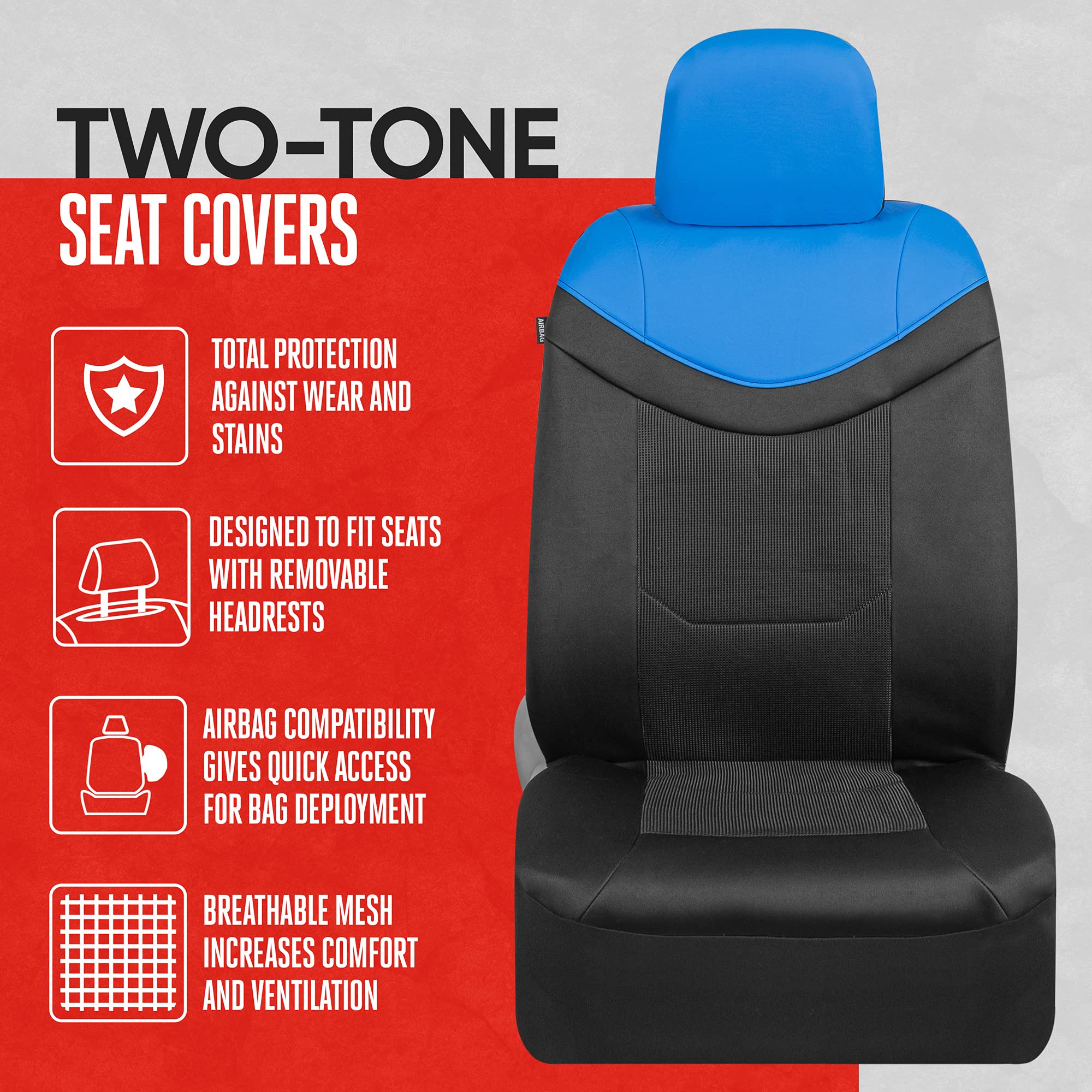 motor-trend-premium-luxesport-blue-car-seat-covers-for-front-seats-2-pack-airbag image 2