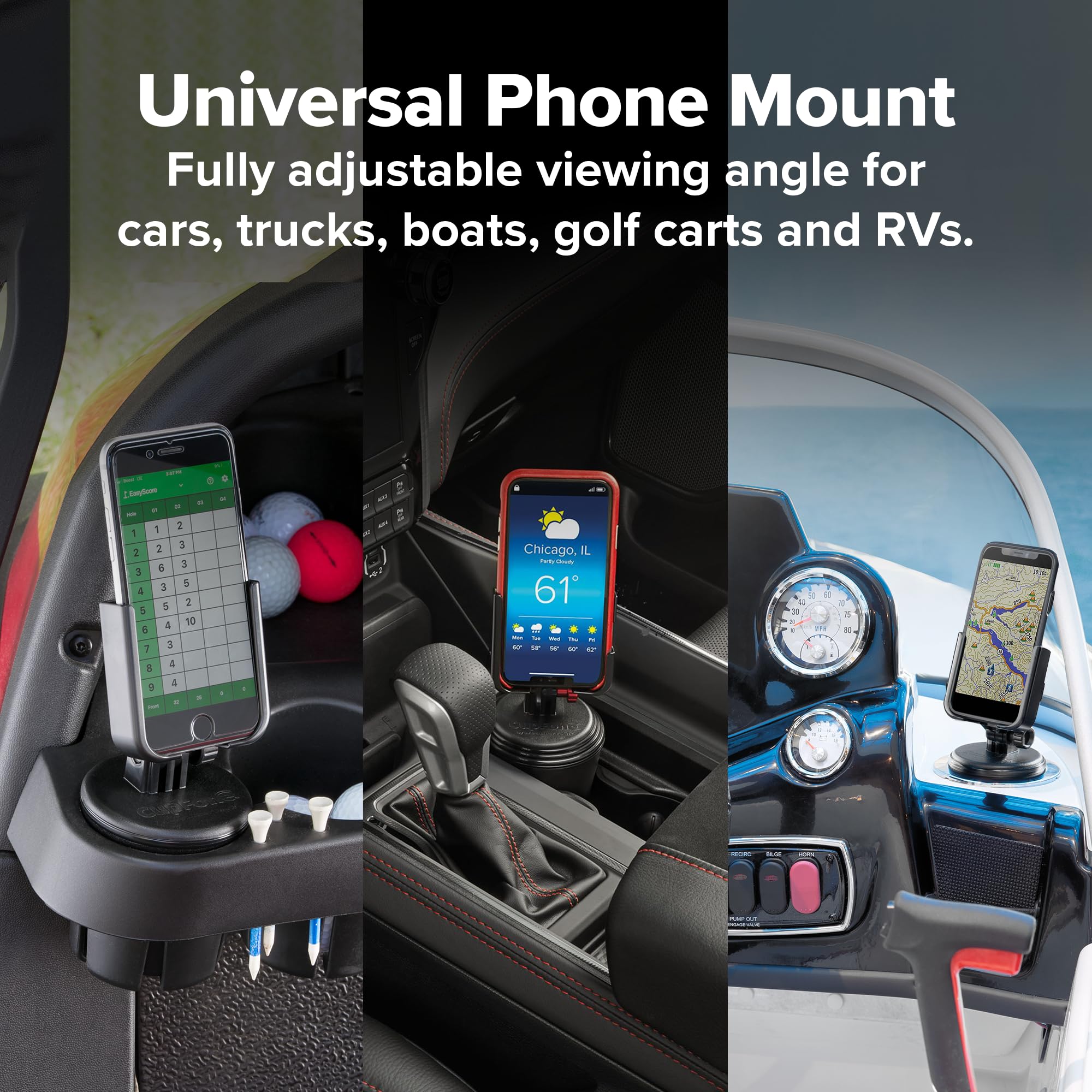 weathertech-cupfone-universal-cup-holder-phone-mount-for-cars-adjustable-secure- image 6
