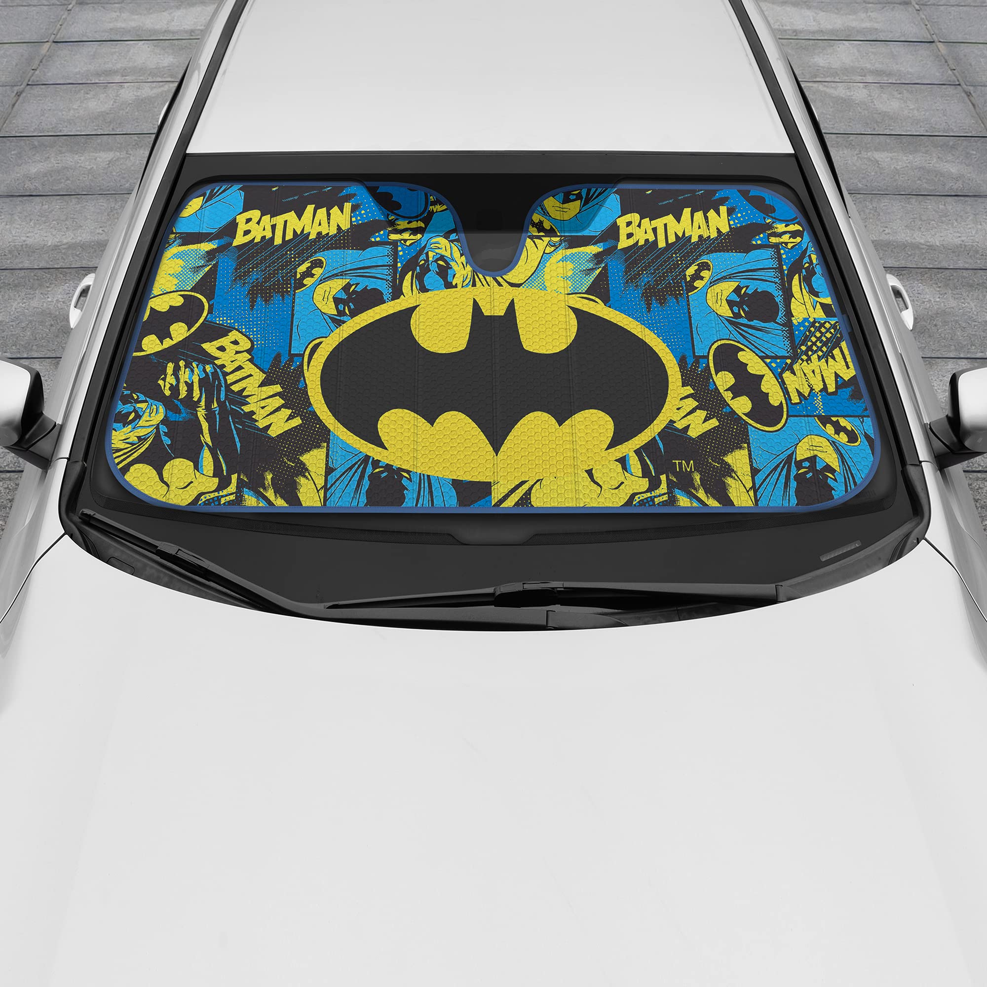 bdk-classic-batman-front-windshield-sun-shade-accordion-folding-58-x-27-inch image 4
