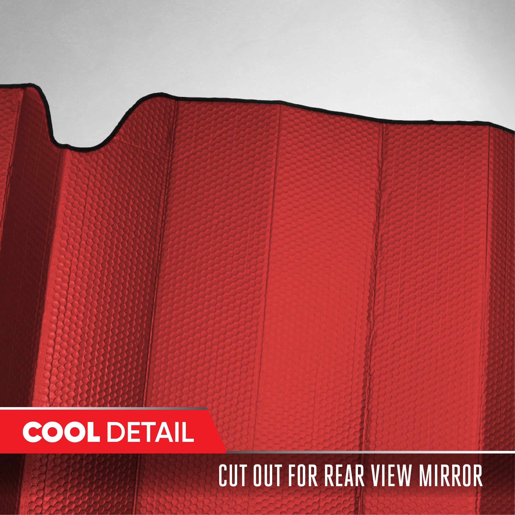 motor-trend-jumbo-accordion-windshield-sun-shade-66-x-27-red-uv-protection-unive image 5