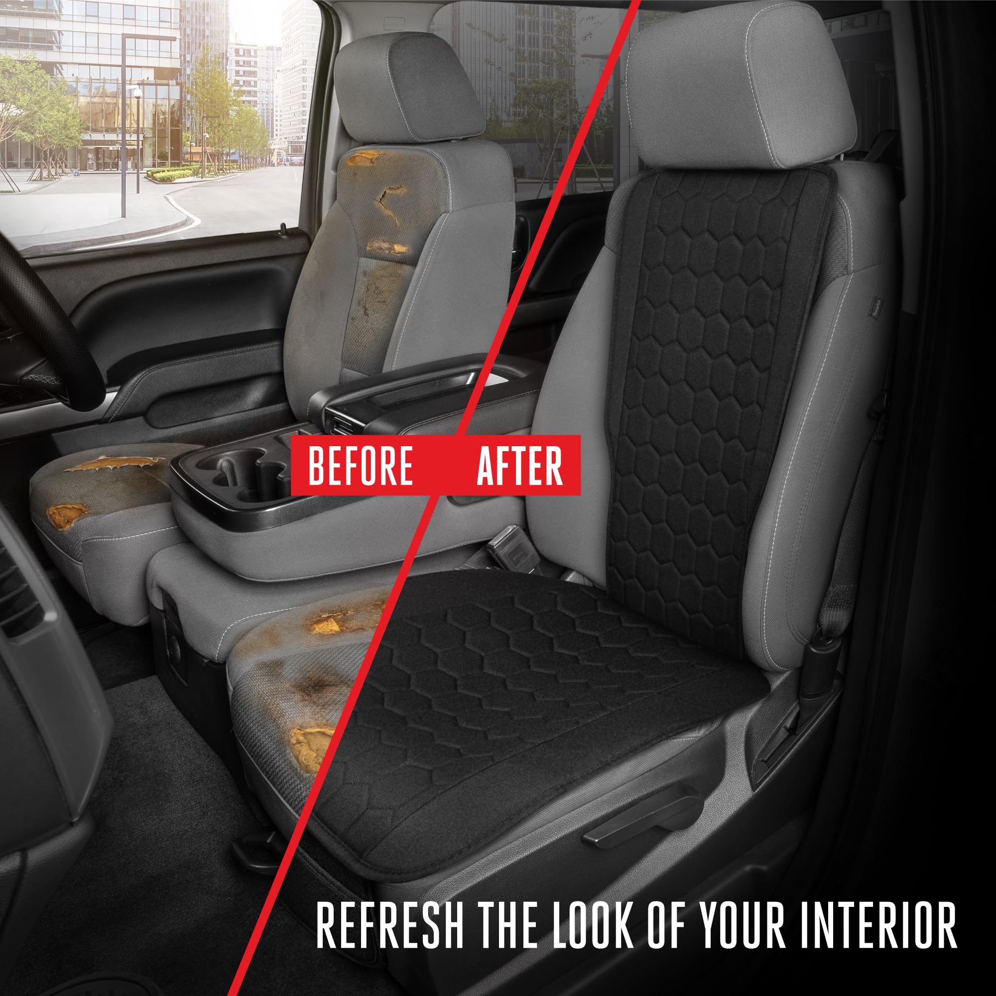 motor-trend-luxefit-black-seat-covers-for-cars-trucks-suvs-vans-2-pack-premium-f image 4