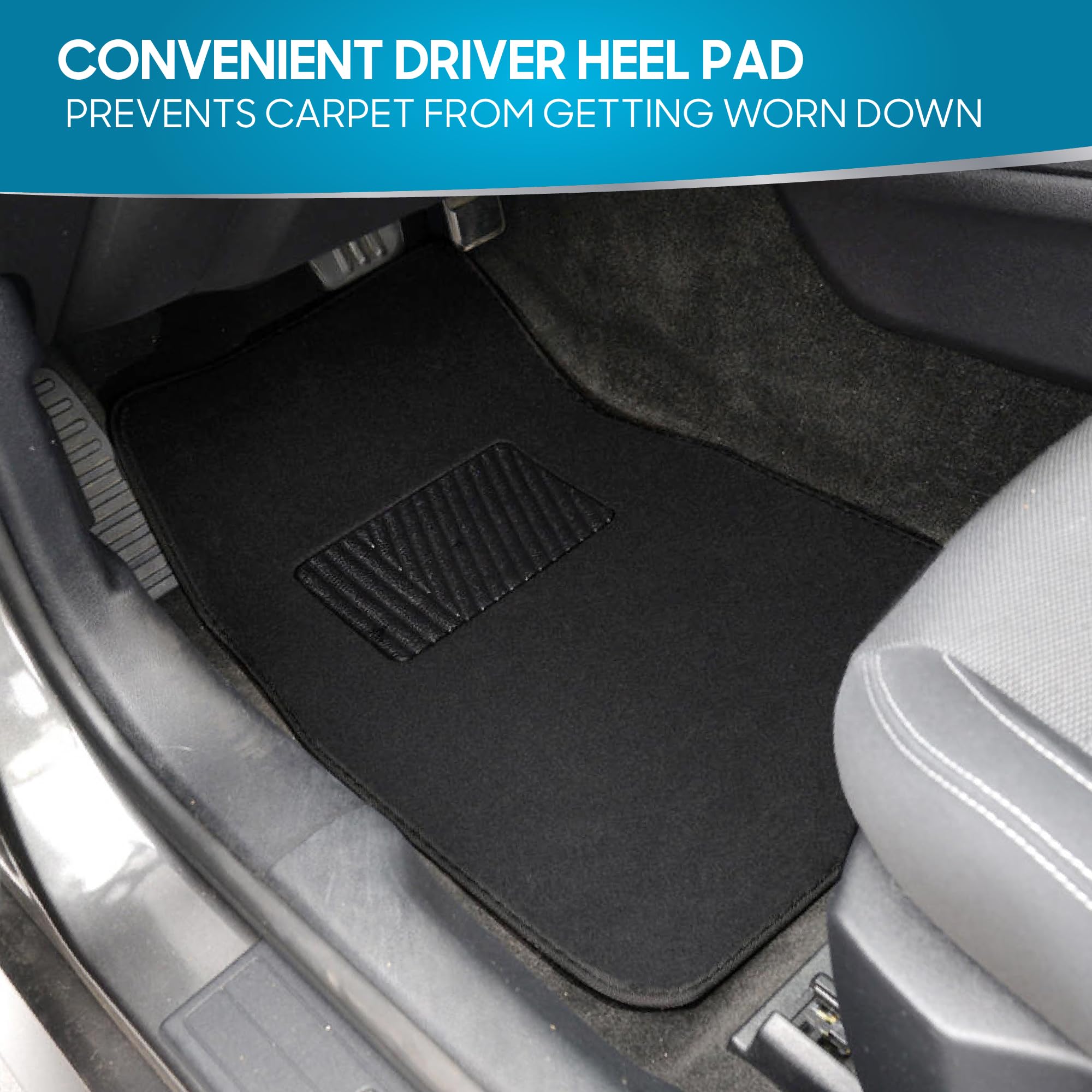 bdk-classic-carpet-floor-mats-front-rear-4-piece-universal-fit-with-heel-pad-bla image 2