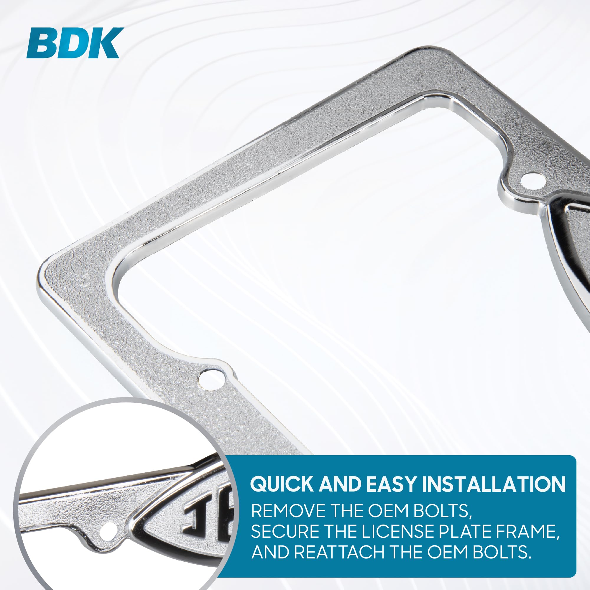 bdk-christian-jesus-fish-license-plate-frame-2-pack-stainless-steel-chrome-unive image 5