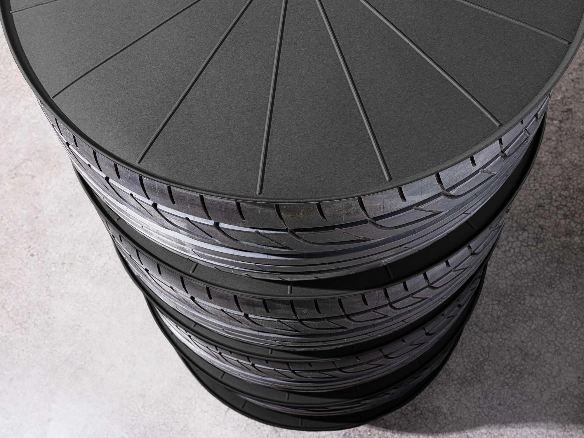 weathertech-wheelstacker-24-wheel-stacker-ring-set-of-4-tpe-storage-for-tires-an image 1