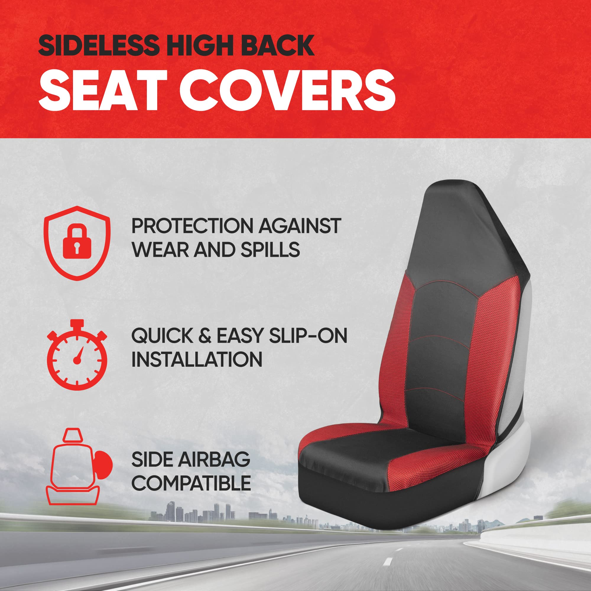 motor-trend-mesh-red-front-seat-covers-universal-high-back-fits-vehicles-with-in image 2