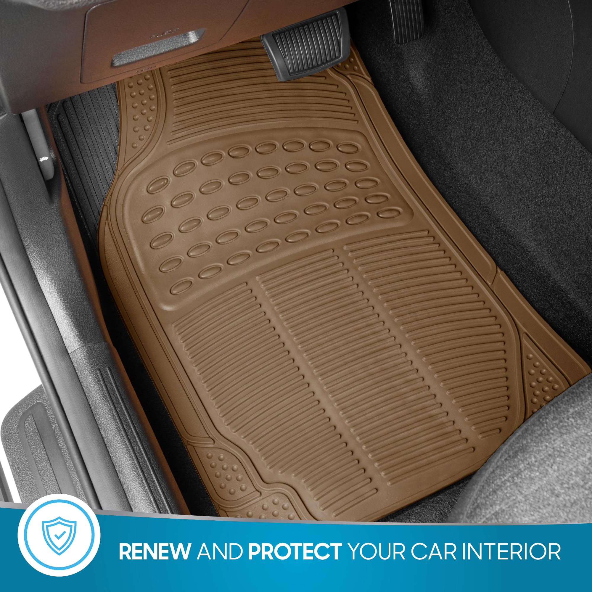 bdk-proliner-3-piece-all-weather-rubber-car-floor-mats-for-cars-trucks-suvs-univ image 2